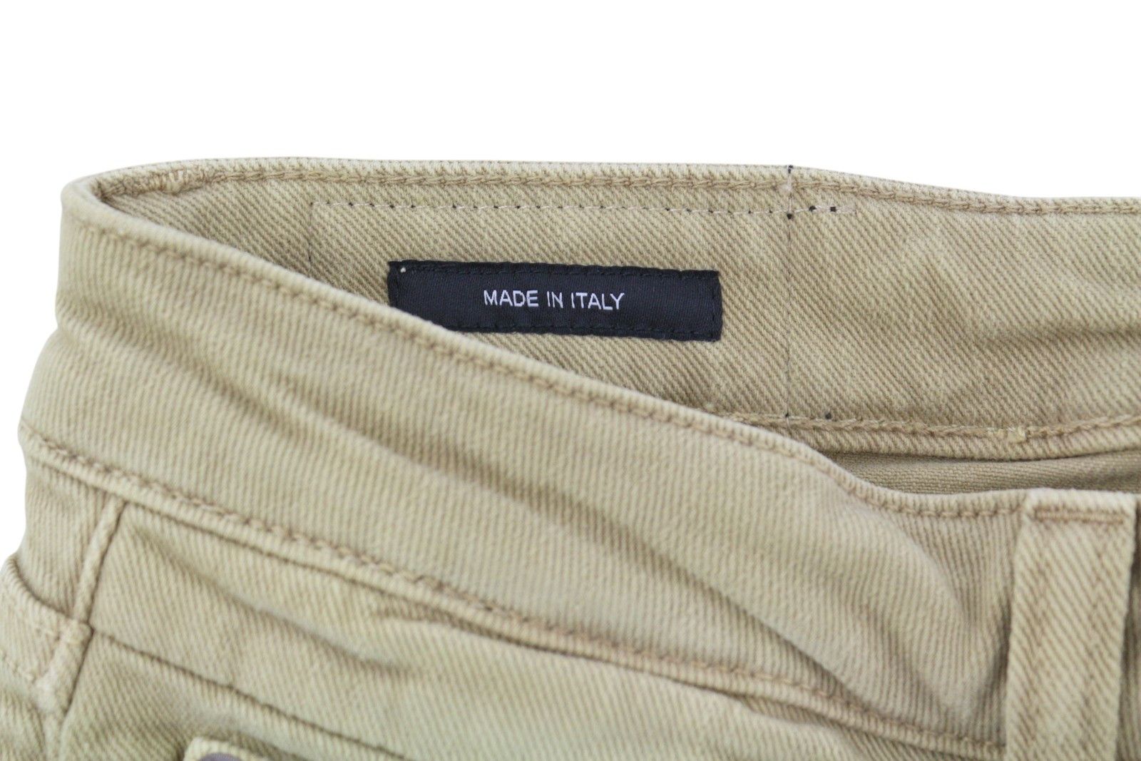 R13 BOY STRAIGHT 28 Khaki Stretchy Denim Cropped Pockets 86304 Size 28" / US 6 / IT 42 - 7 Thumbnail