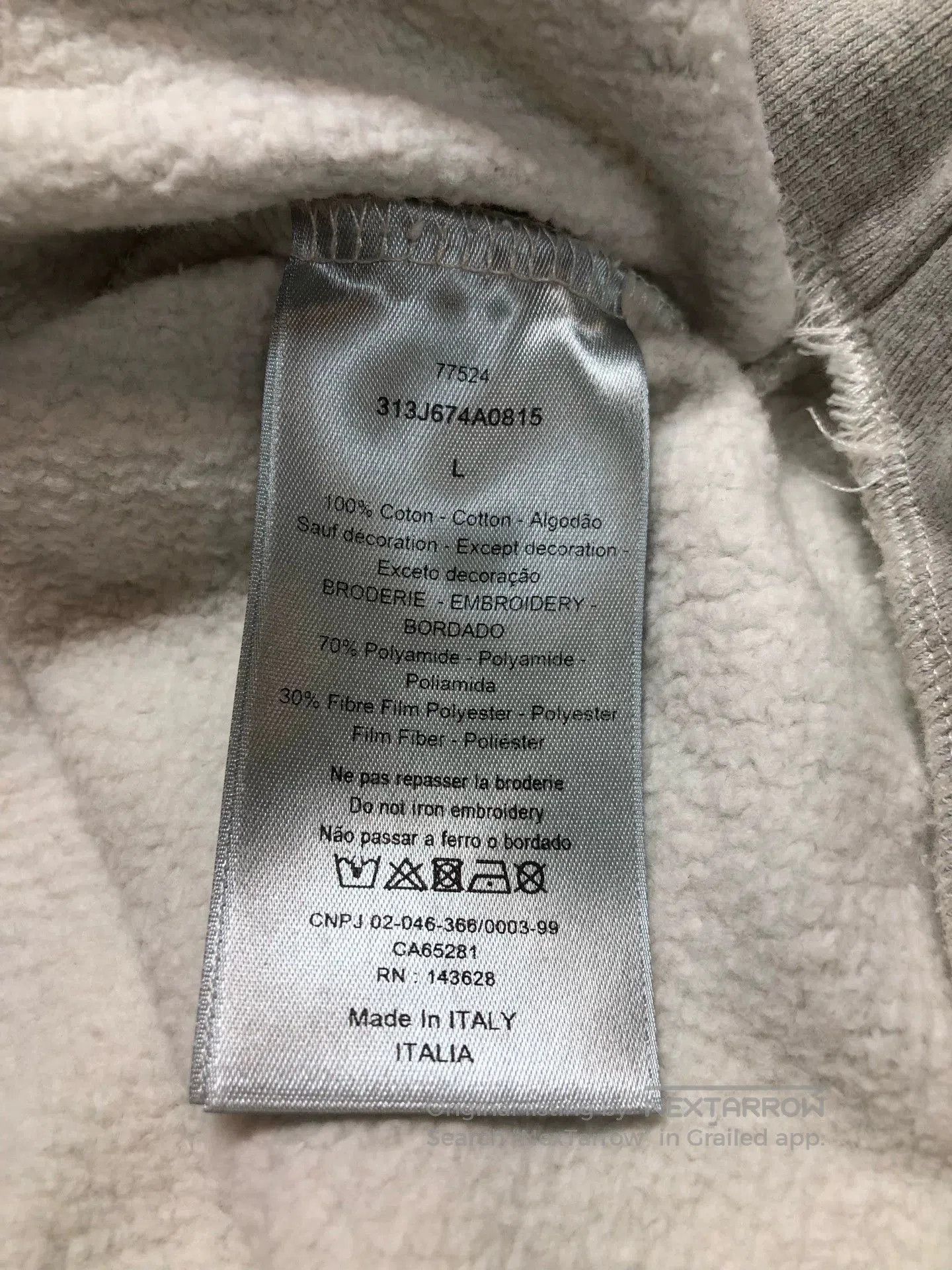 Dior gray logo sweatshirt by Dior. Size US L / EU 52-54 / 3 - 5 Thumbnail