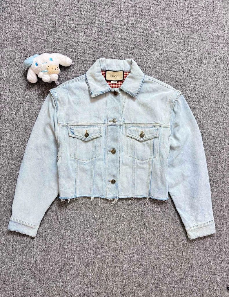 Gucci Rainbow Embroidered Denim Jacket by Gucci Size US L / EU 52-54 / 3 - 1 Thumbnail
