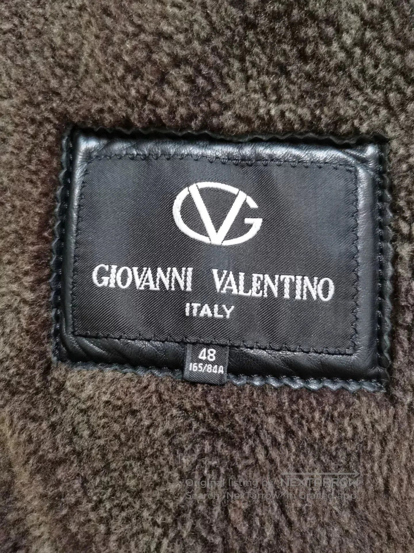 Giovanni Valentino black leather jacket with fur collar. Size US M / EU 48-50 / 2 - 3 Thumbnail