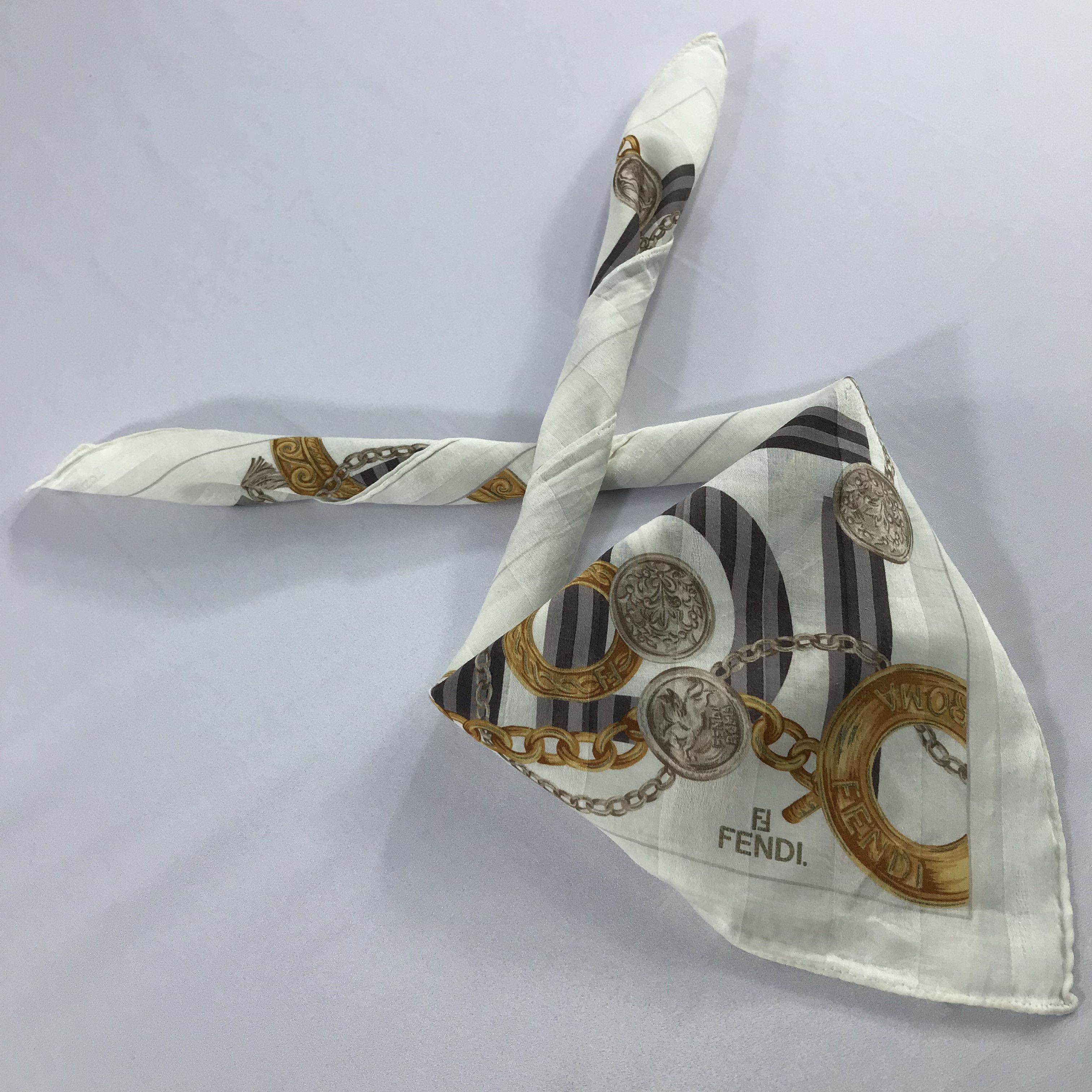 Vintage Vintage Fendi Bandana / Handkerchief / Neckerchief -S2207 Size ONE SIZE - 4 Thumbnail