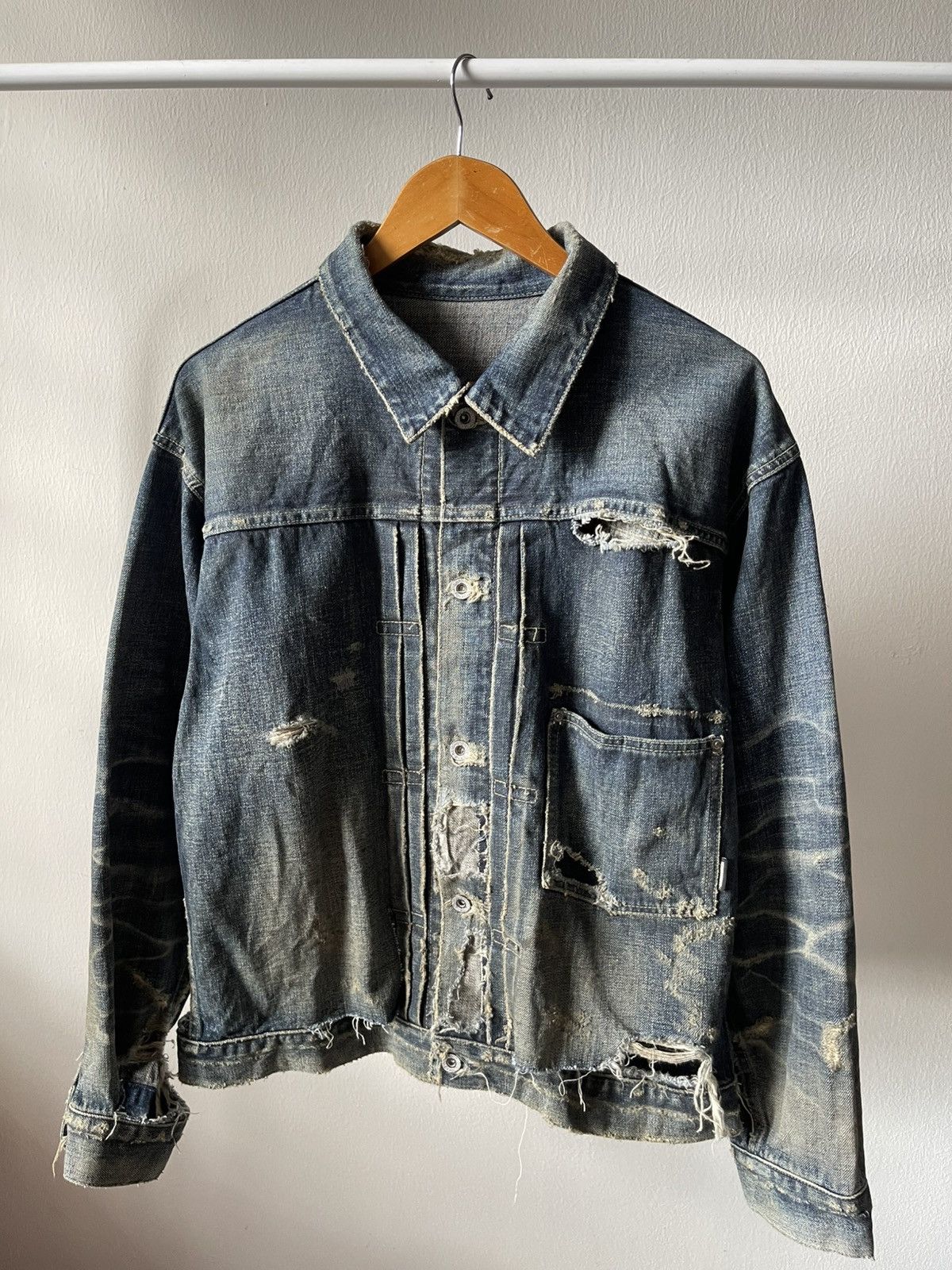 Neighborhood Sample Neighborhood Savage Type-1 Denim Jacket C1 Size US XL / EU 56 / 4 - 4 Thumbnail