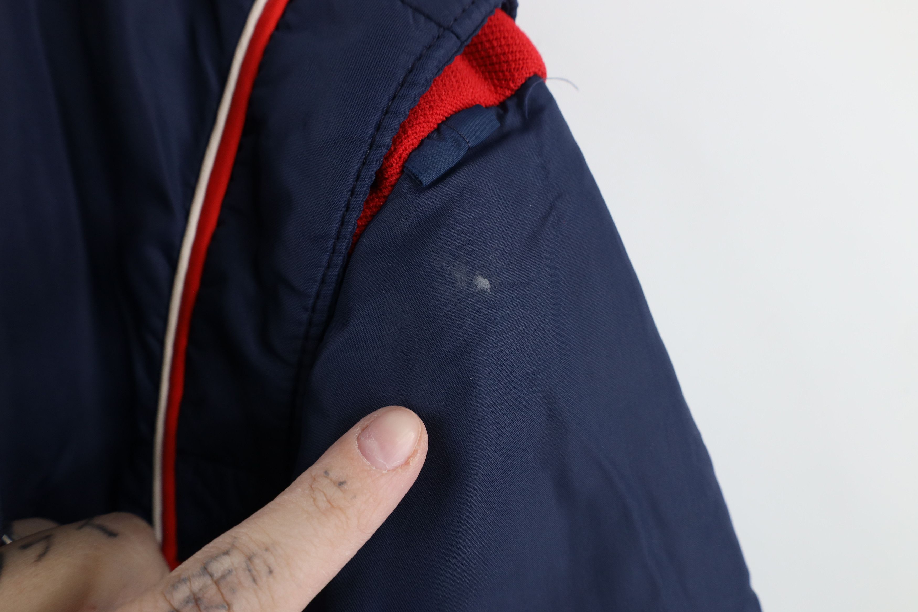 Vintage Vintage 70s Streetwear Striped Winter Puffer Jacket Blue Size US M / EU 48-50 / 2 - 4 Thumbnail