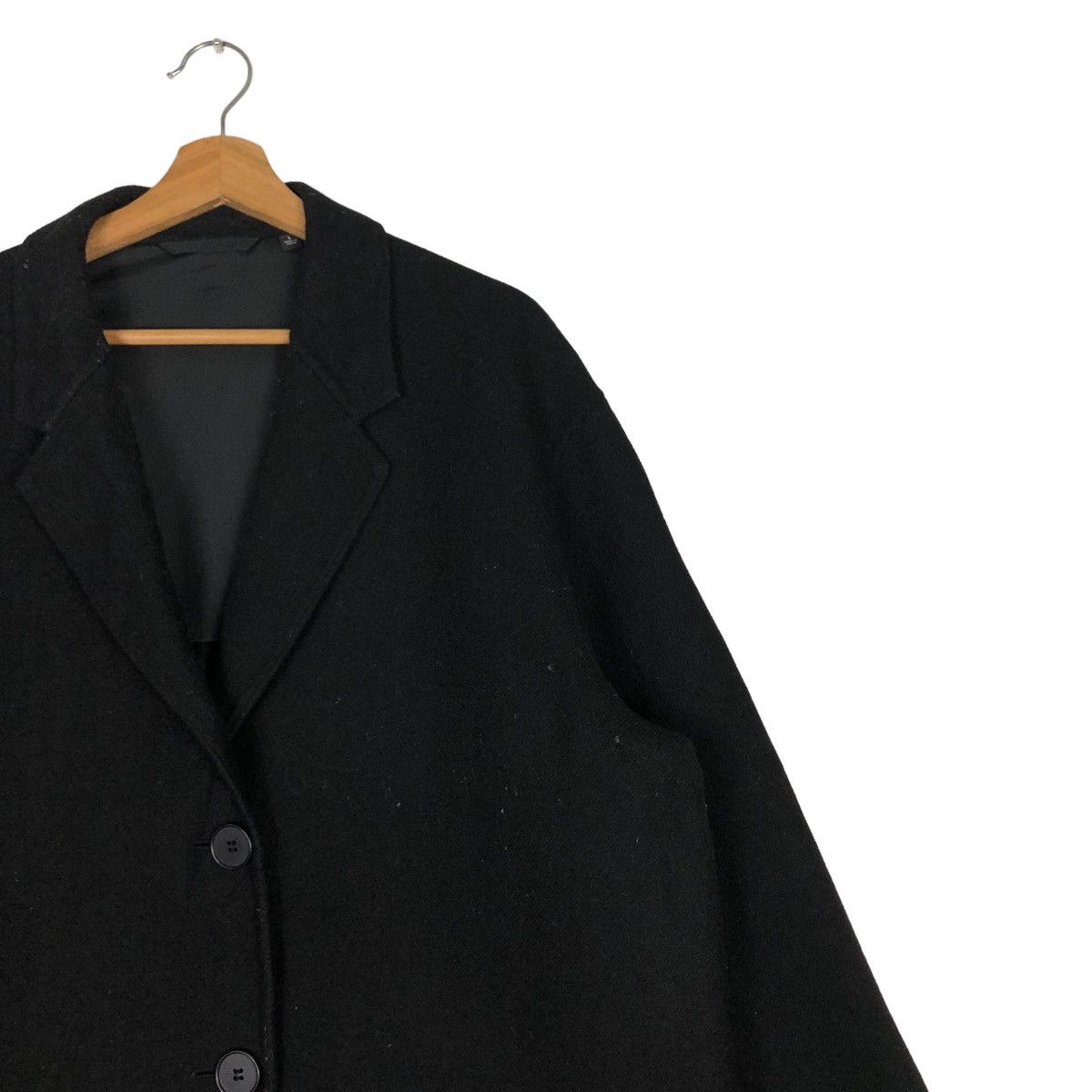 Japanese Brand 🔥Rich Black - Fly Coats Long Jacket Wool Uniqlo Undercover Size US L / EU 52-54 / 3 - 7 Thumbnail