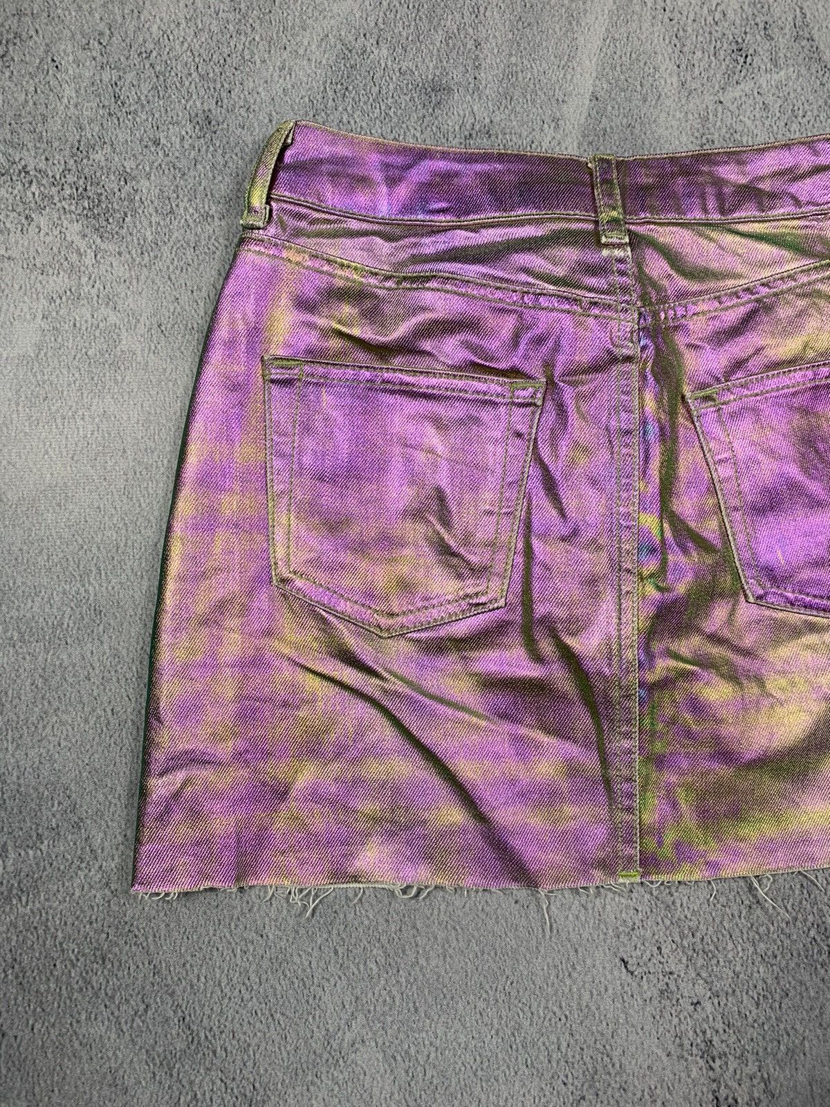 Japanese Brand × Vintage Vintage Y2K Gradient denim mini skirt avant garde size 28 Size 26" / US 2 / IT 38 - 7 Thumbnail