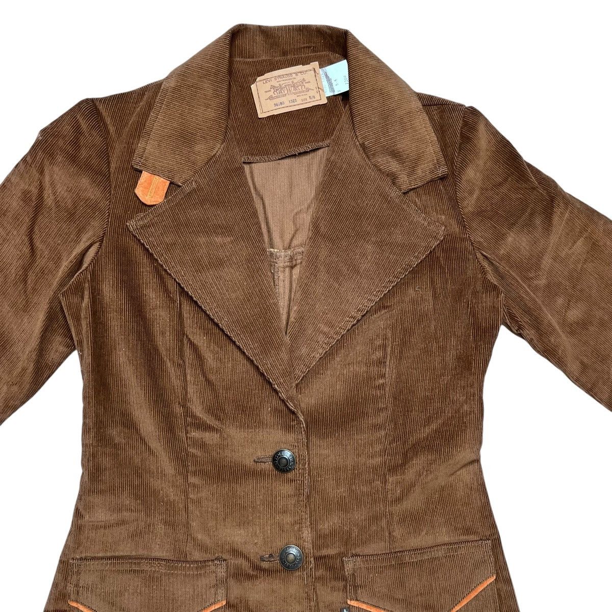Levi's × Vintage Vintage 1970s Levi’s Two Pocket Brown Corduroy Blazer Jacket Size S / US 4 / IT 40 - 8 Thumbnail