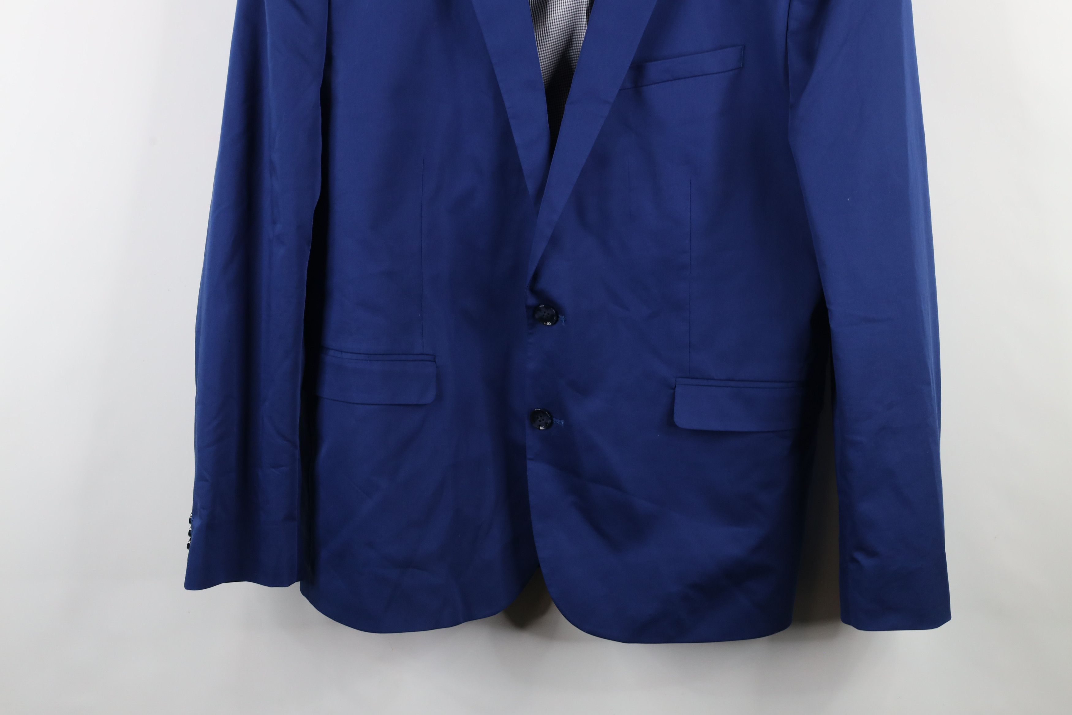 Express × Vintage Express Fit Stretch 2 Button Blazer Suit Coat Jacket Blue Size US XXL / EU 58 / 5 - 3 Thumbnail