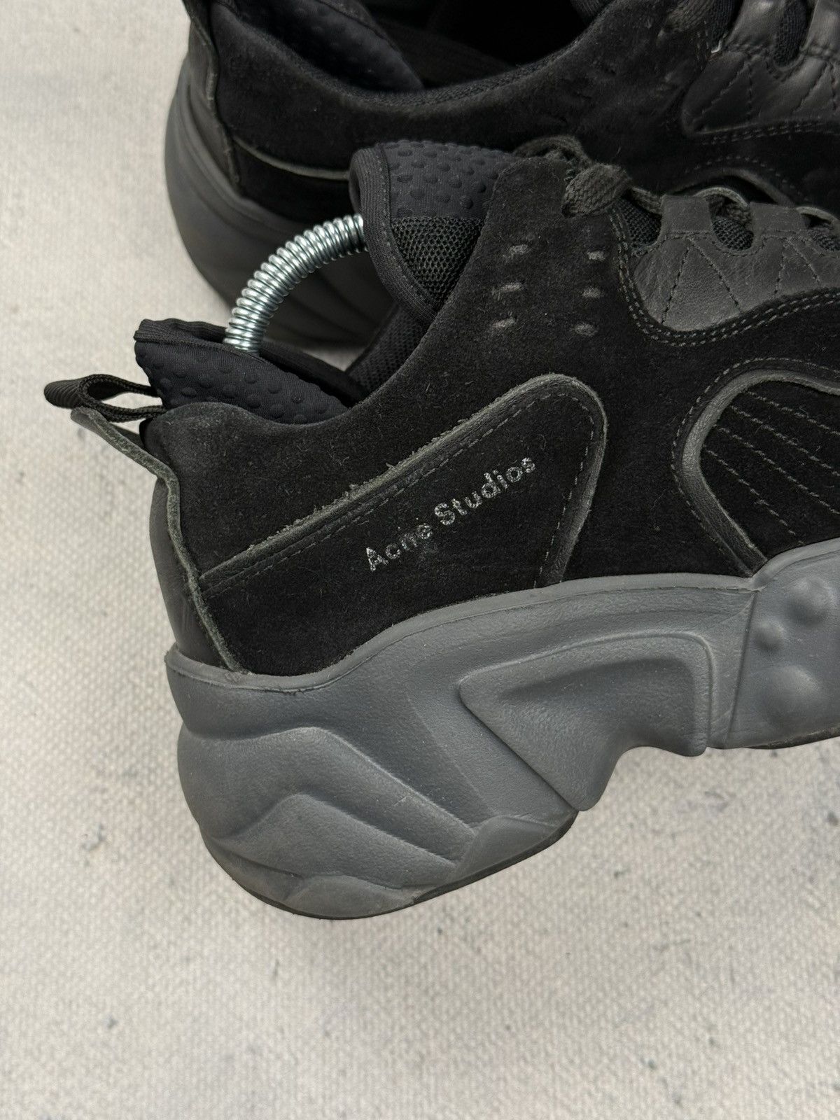 Acne Studios Acne Studios Rockaway Triple Black Suede Leather Sneakers Size US 5 / IT 35 - 9 Thumbnail