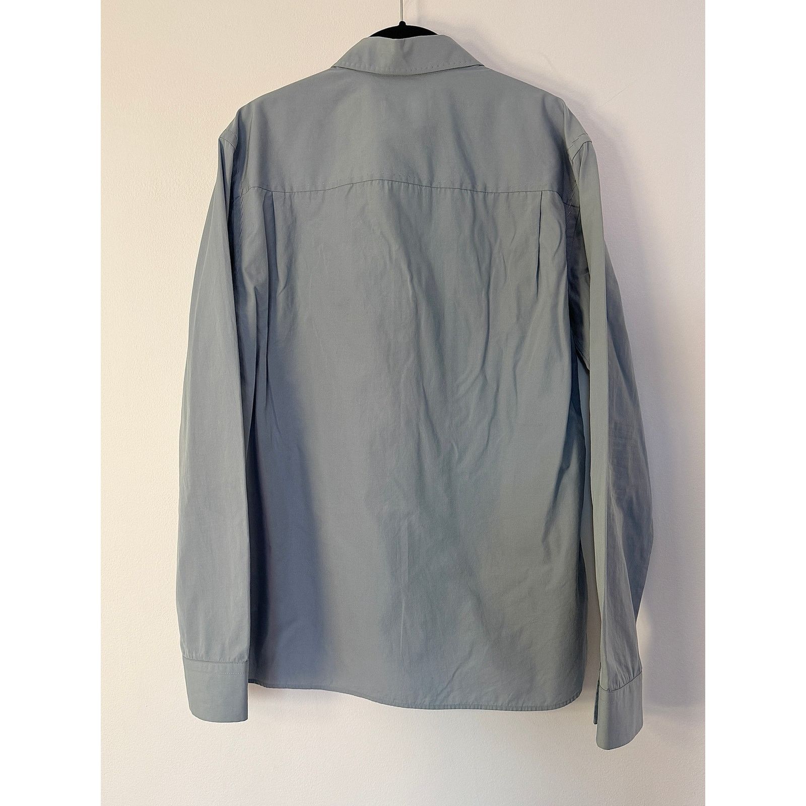 Salvatore Ferragamo Salvatore Ferragamo Men's Blue Cotton Snap Front Shirt Size US S / EU 44-46 / 1 - 2 Thumbnail