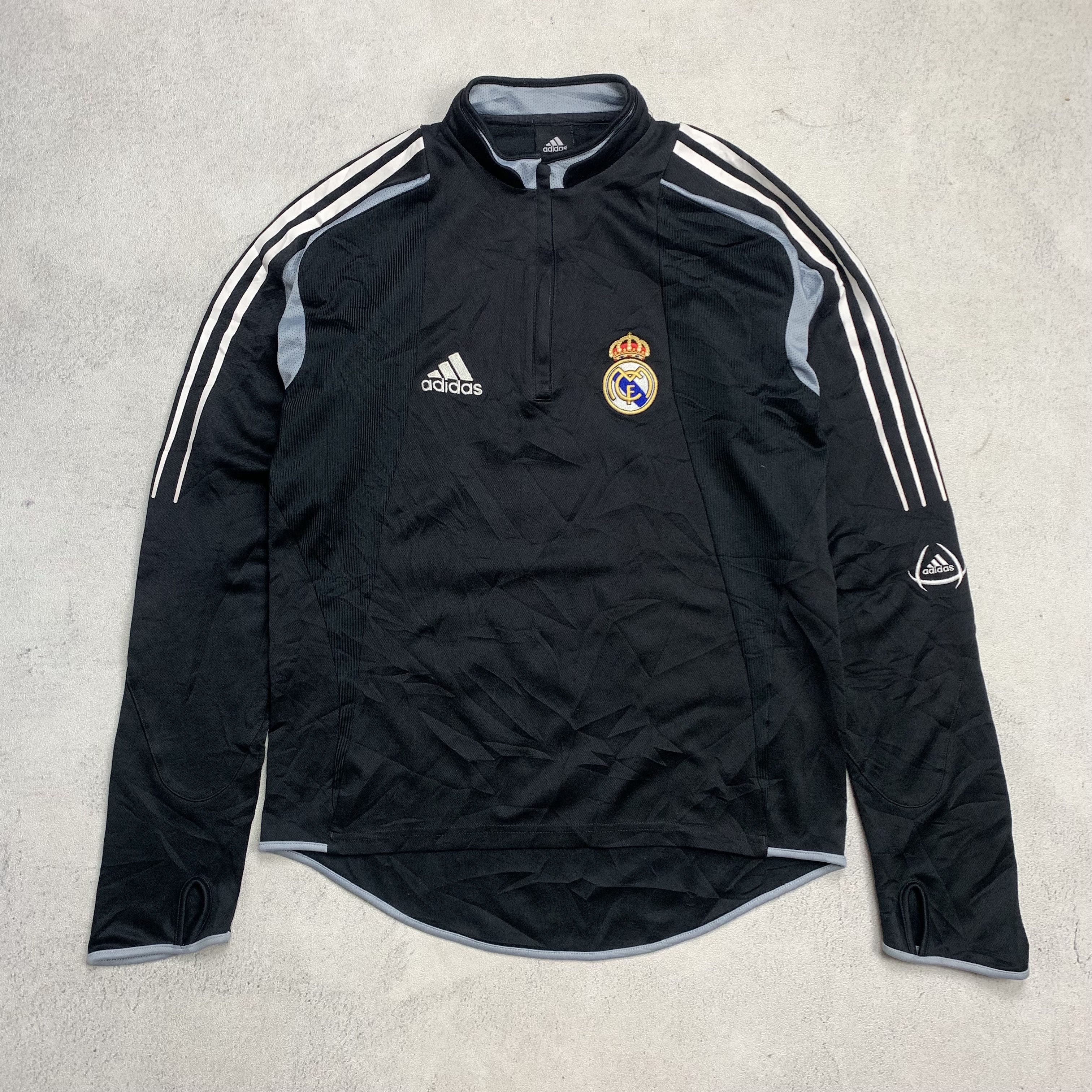 2004-05 Real Madrid Adidas 1/4 Zip Training Top