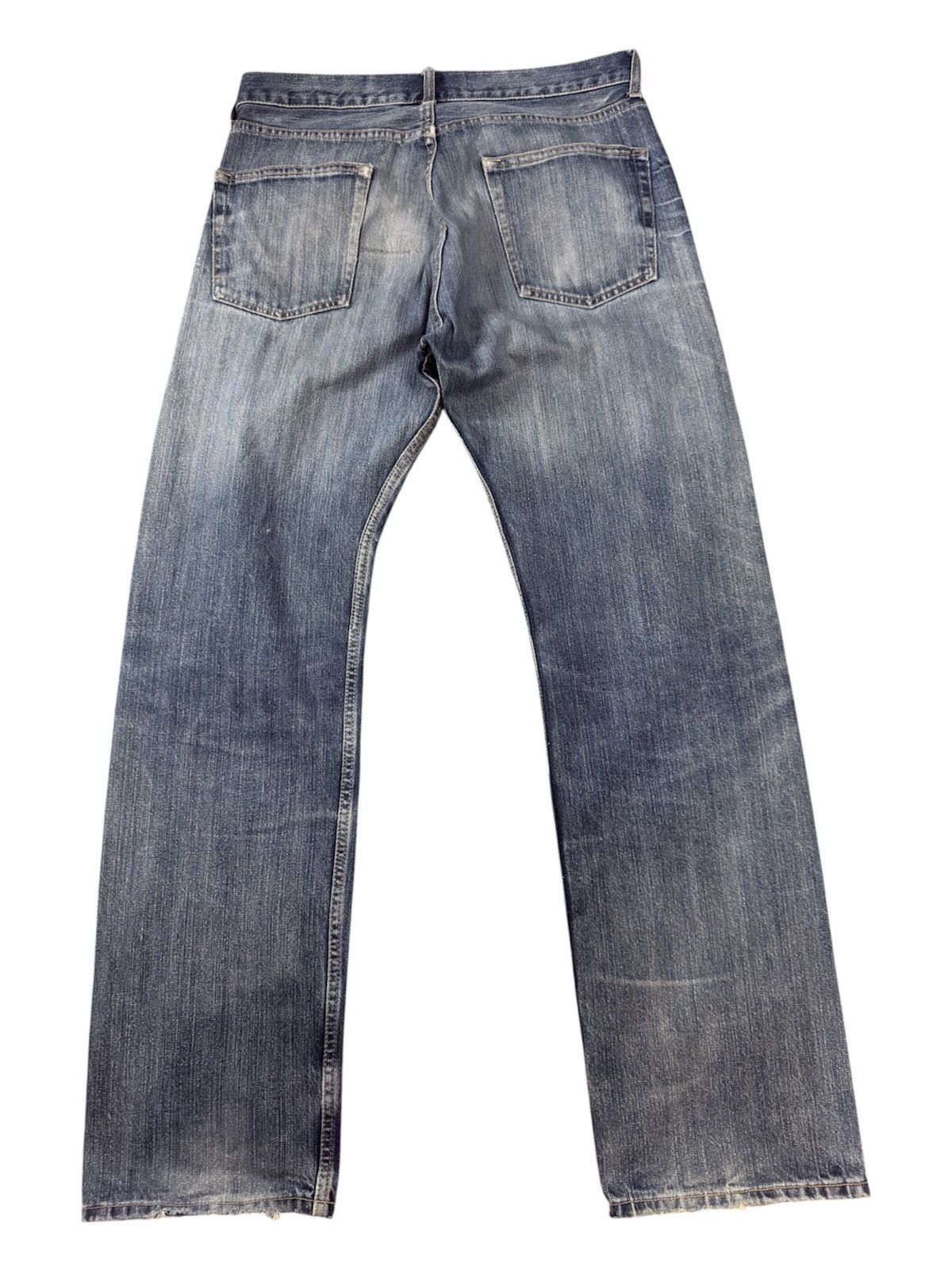 Fashion Victim Vintage 90s Japanese Denim Gu Distressed Size US 34 / EU 50 - 2 Thumbnail