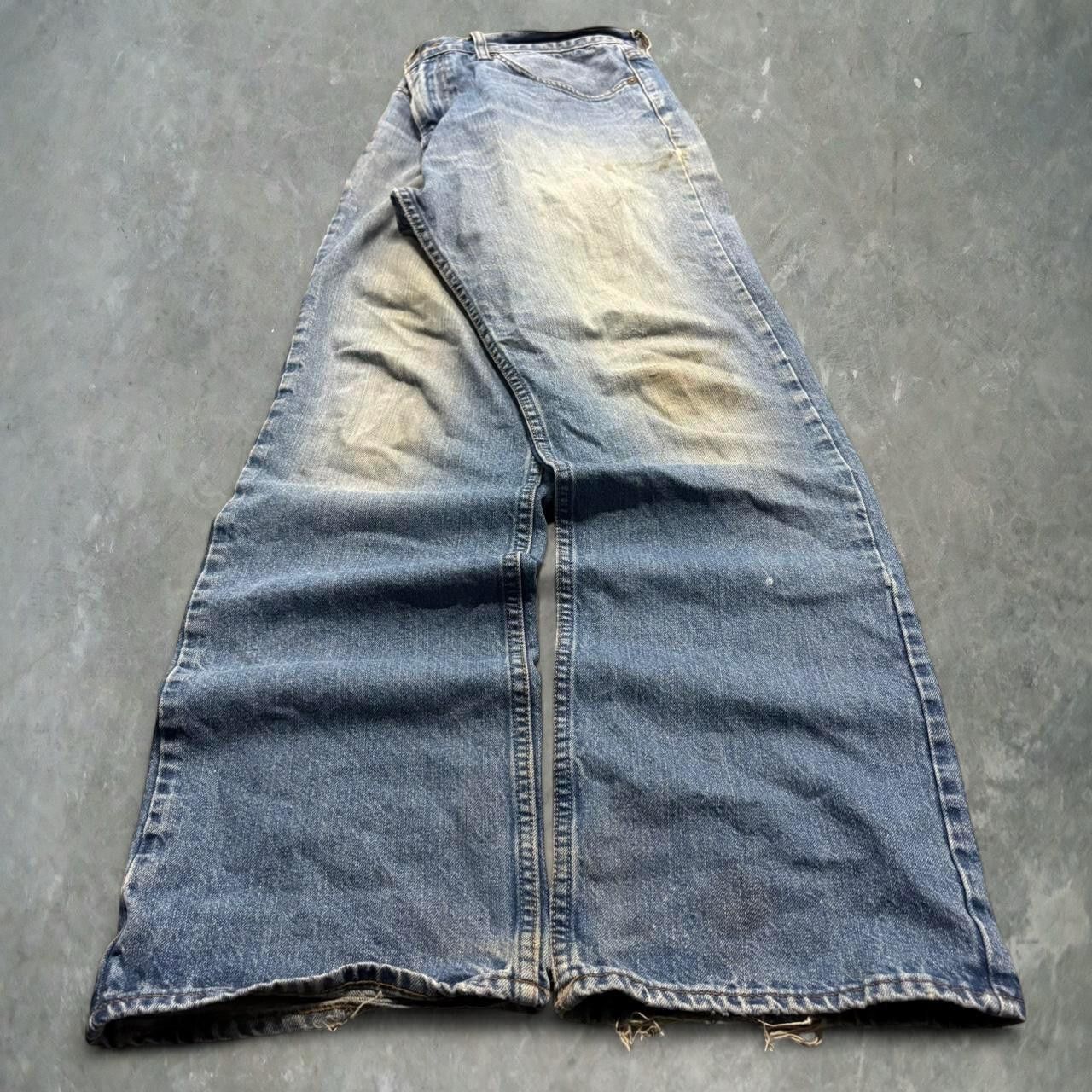 Old Navy Crazy Vintage Y2K/2000s Baggy Old Navy Skater Streetwear Medium Wash Denim Jeans! Size US 34 / EU 50 - 3 Thumbnail