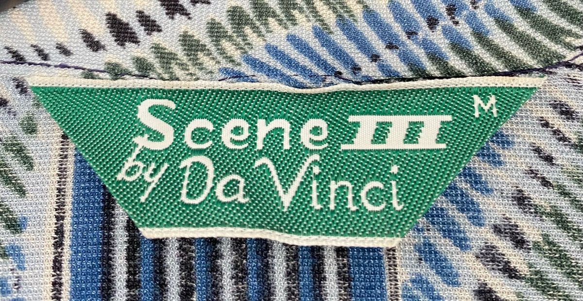 Vintage 70s Scene 3 Da Vinci Disco Geometric Patterned Shirt Small Size US S / EU 44-46 / 1 - 4 Thumbnail