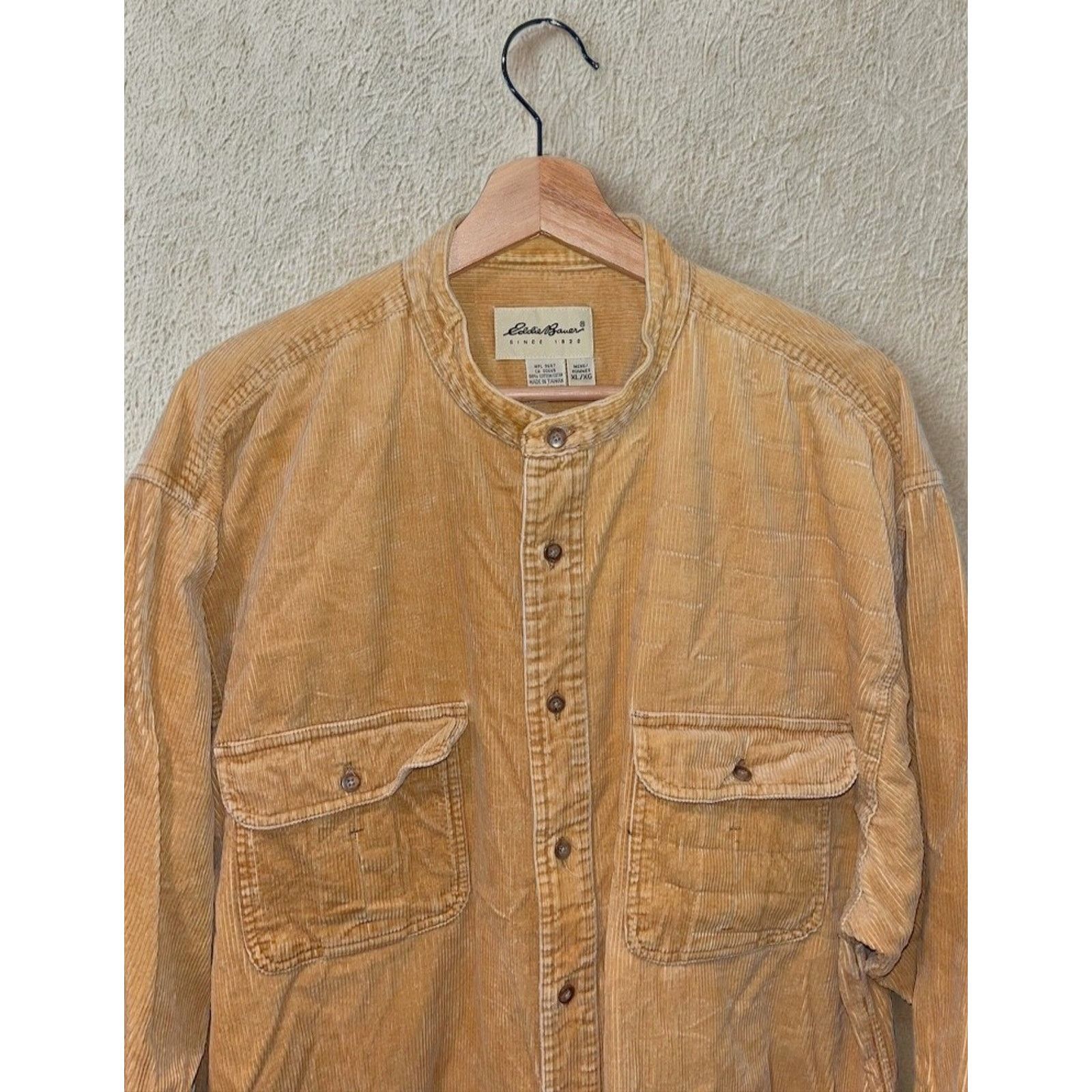 Eddie Bauer Eddie Bauer Vintage 90s Band Collar Corduroy Shirt Mens XL Size US L / EU 52-54 / 3 - 2 Thumbnail