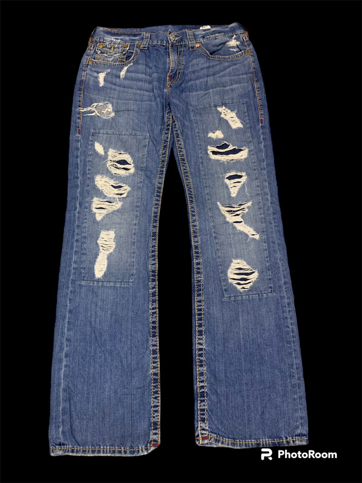 True Religion 🔥RARE🔥TRUE RELIGION RARE DISTRESSED STYLE DENIM PANT Size US 34 / EU 50 - 1 Thumbnail