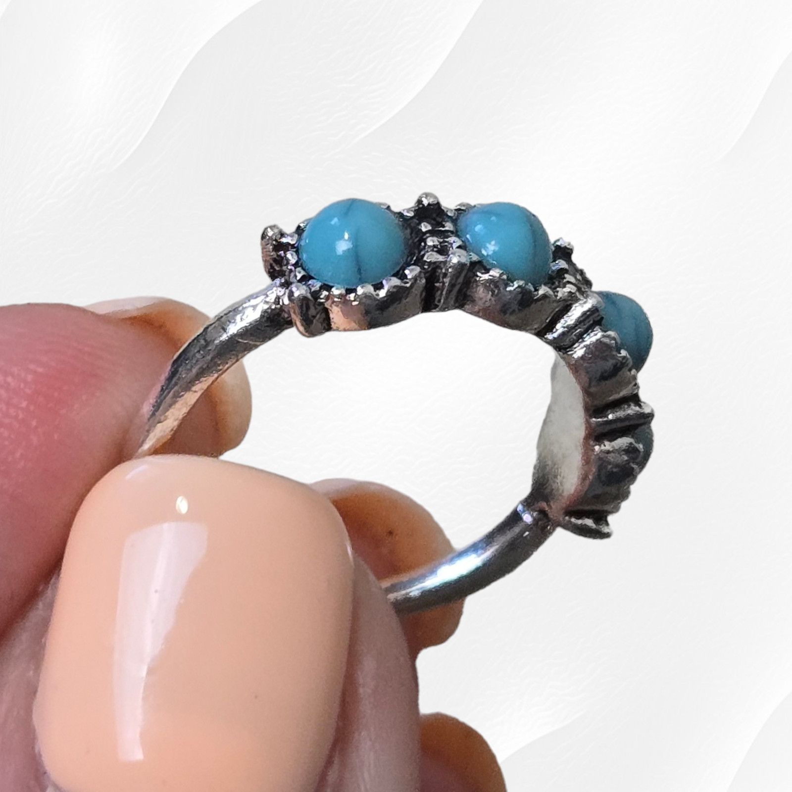 Other Retro Turquoise Boho Fashion Ring Size 6 Size ONE SIZE - 8 Thumbnail