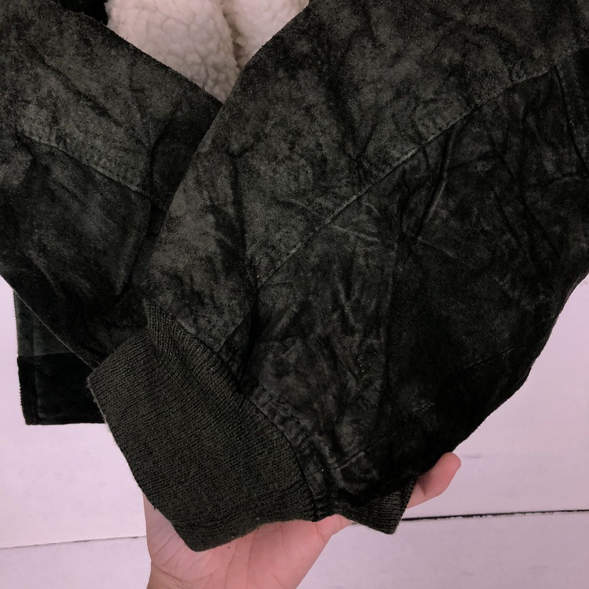 Genuine Leather VINTAGE GENUINE BOMBER JACKET GEMBONY MINK FUR LINING Size US M / EU 48-50 / 2 - 12 Thumbnail