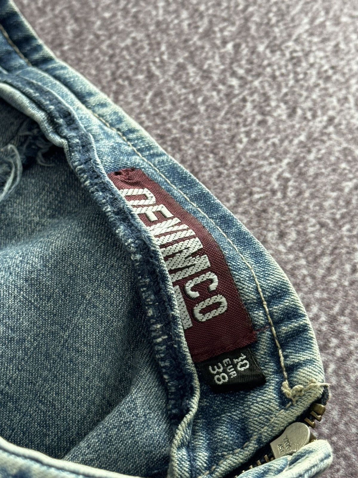 Japanese Brand Avant Garde 00s Vintage Assymetric Faded Skirt Size 30" / US 8 / IT 44 - 7 Thumbnail