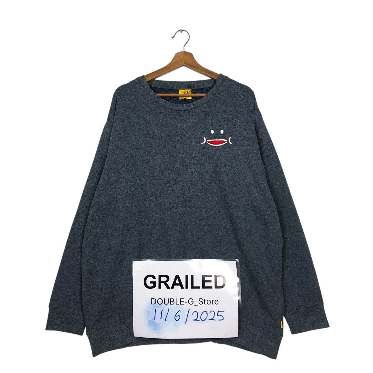 Cute Smiley Face Graphic Sweatshirt Up Smile Kapital