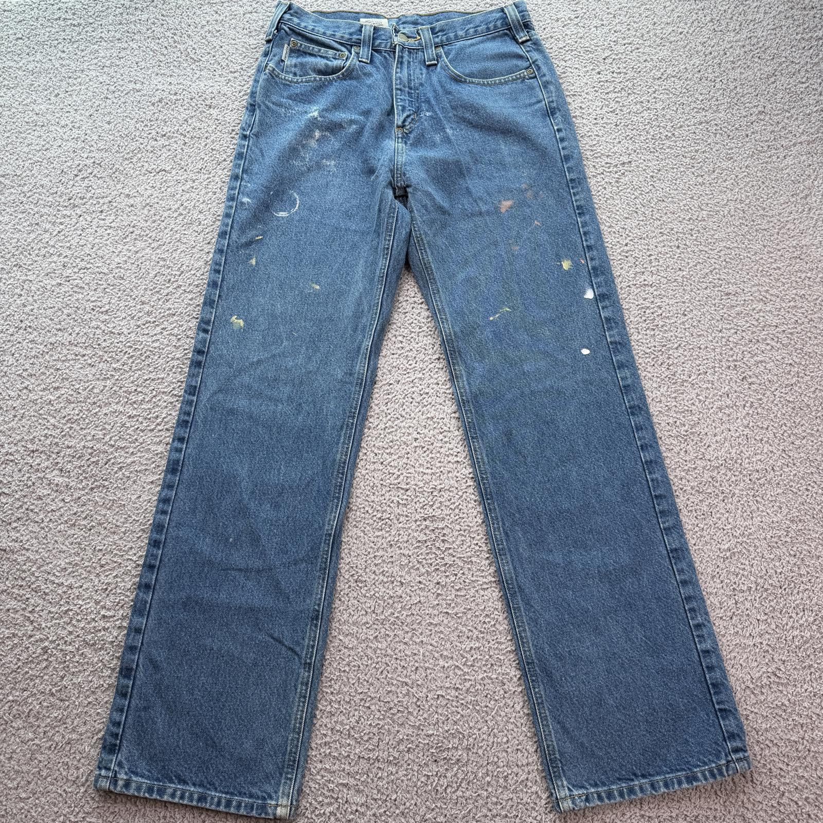 Carhartt Carhartt Relaxed Fit Denim Work Jeans 30x32 B460 DVB Paint Size US 30 / EU 46 - 1 Thumbnail