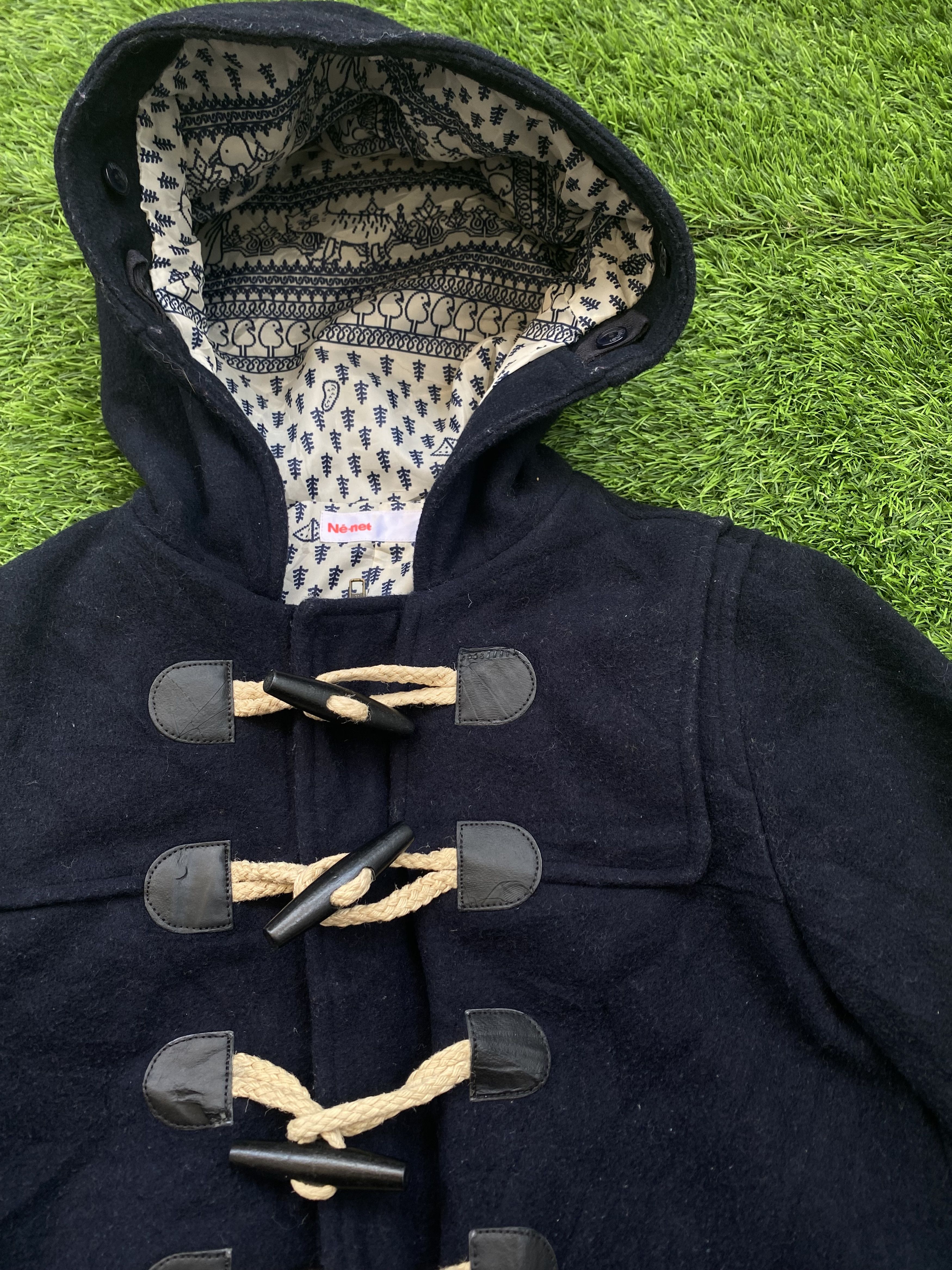 Issey Miyake × Ne-Net Vintage Ne-net by Issey Miyake Wool Duffle Coat Hoddie Size M / US 6-8 / IT 42-44 - 2 Thumbnail