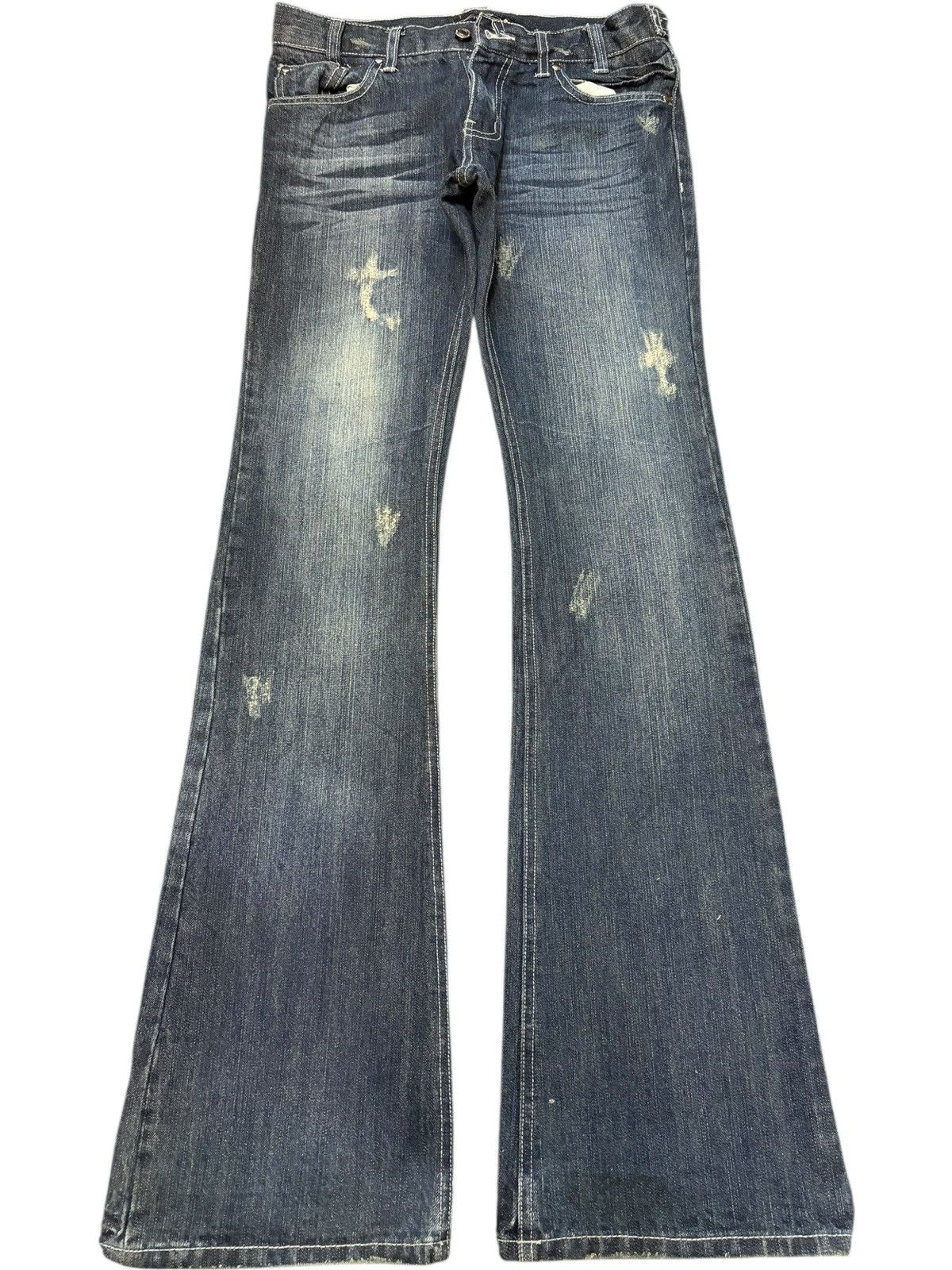 Hysteric Glamour Vintage Japanese Brand Buckle Back Low Rise Flare Jeans Size 28" / US 6 / IT 42 - 1 Thumbnail