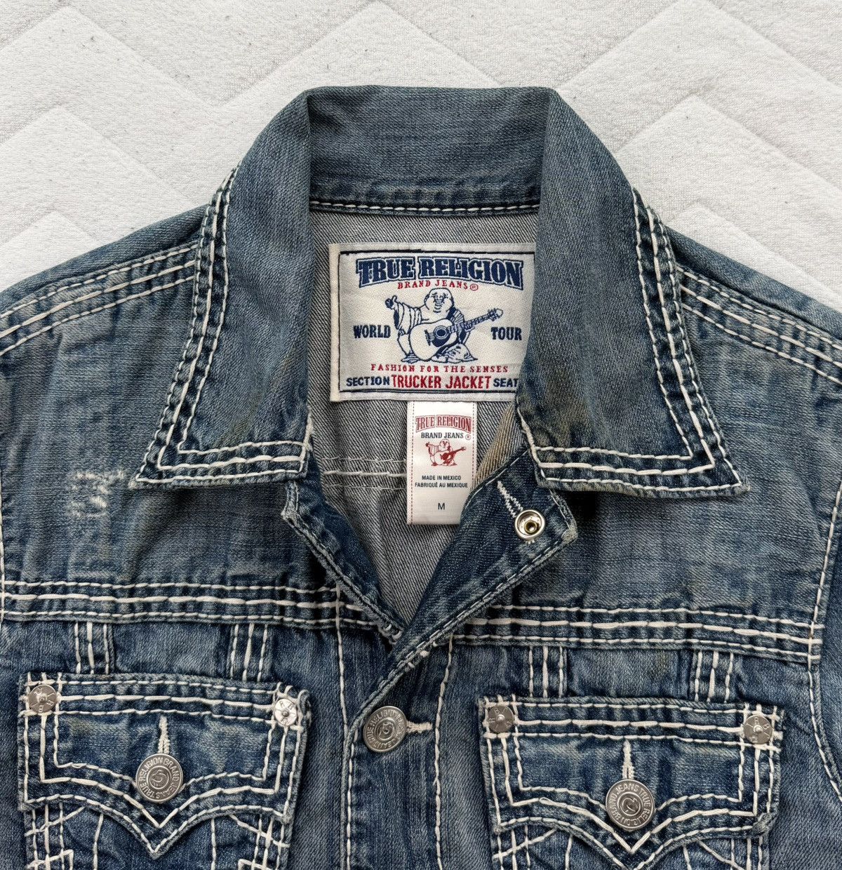 True Religion True Religion Big T Trucker Denim Jacket Blue Medium Wash Size US M / EU 48-50 / 2 - 15 Thumbnail