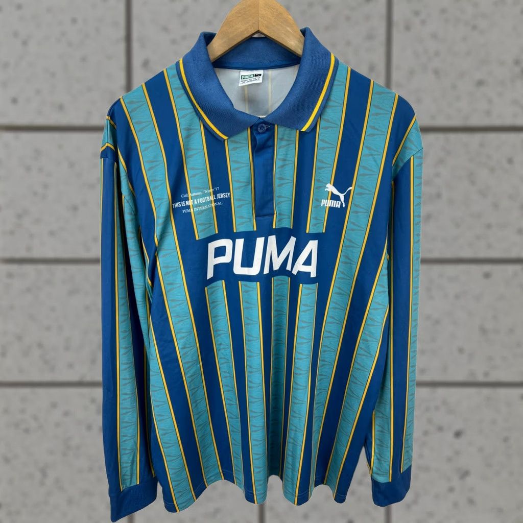 Puma Puma Striped Long Sleeve Polo Shirt AW17 This Is Not a Football Jersey M Mens Multicolor Logo Shirt Size US M / EU 48-50 / 2 - 1 Thumbnail