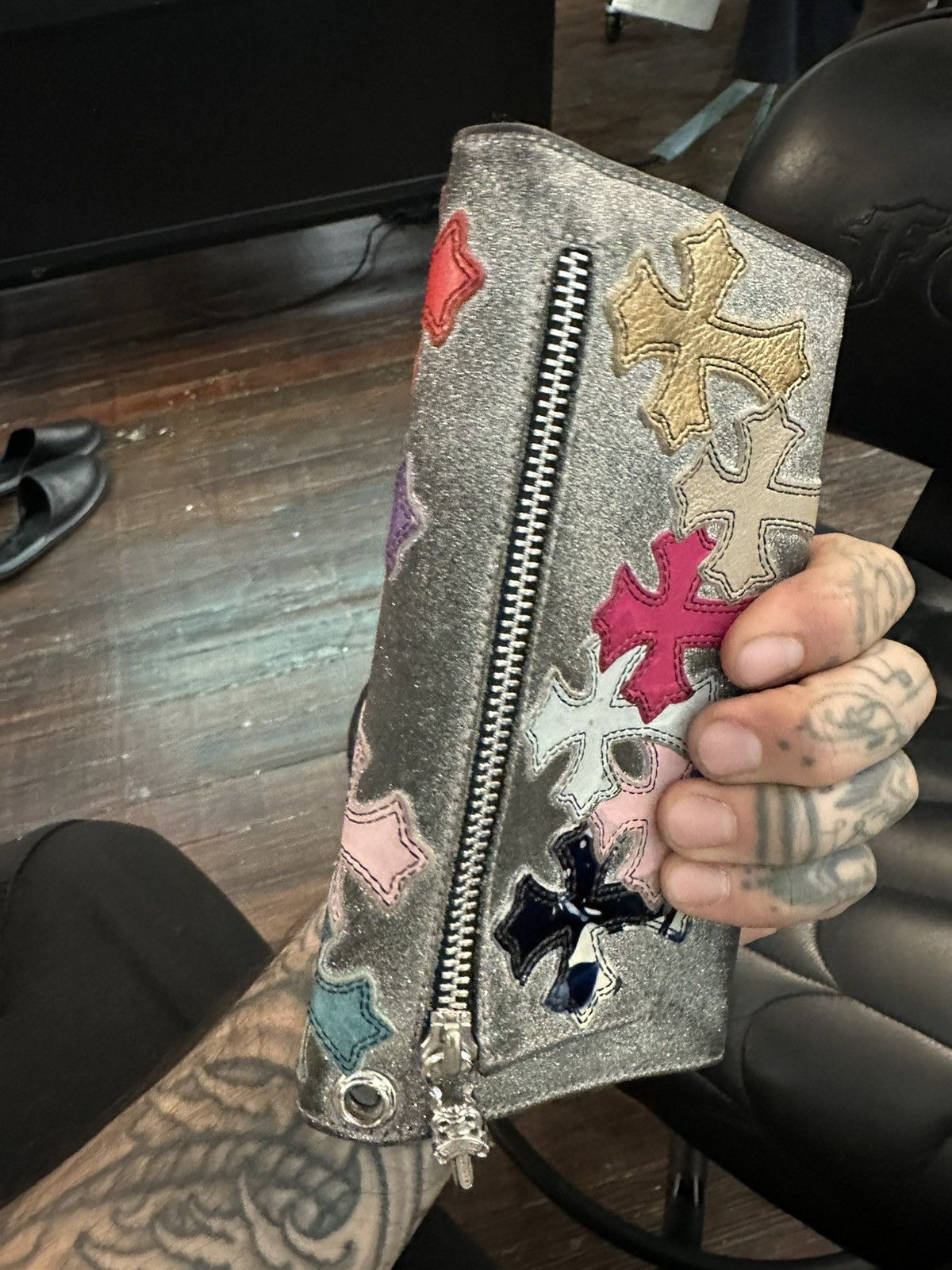 Chrome Hearts Chrome Hearts 1/1 GLITTER CROSS PATCH WALLET Size ONE SIZE - 2 Thumbnail