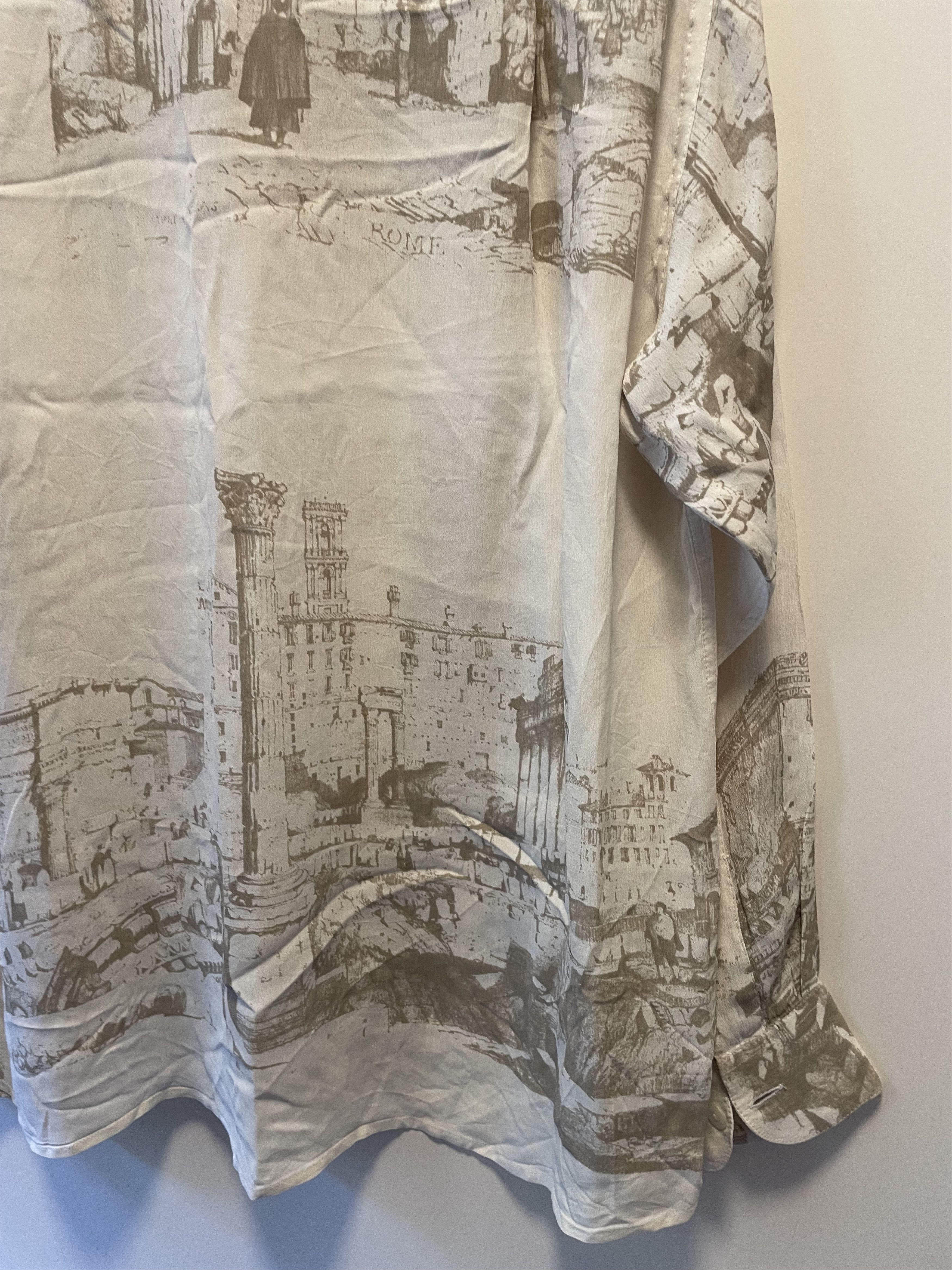 Garage camisa de viscosa con fino estampado beige Size M / US 6-8 / IT 42-44 - 8 Thumbnail