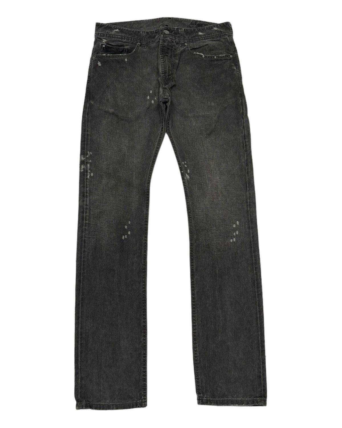 Diesel DIESEL DENIM GALLERY SMOKE BLACK DISTRESSED DENIM JEANS Size US 32 / EU 48 - 7 Thumbnail