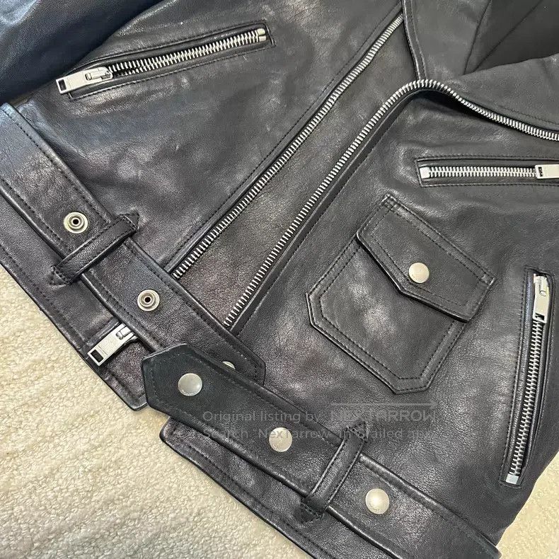 Saint Laurent Paris Saint Laurent Paris Classic Sheepskin Biker Jacket with St Size XS / US 0-2 / IT 36-38 - 6 Thumbnail