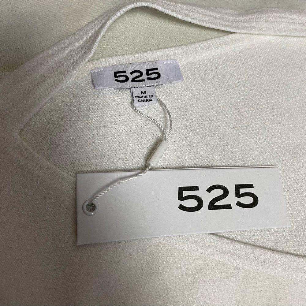 525 America NWT New 525 America One Sleeve White Knit Top Size M Size M / US 6-8 / IT 42-44 - 7 Thumbnail