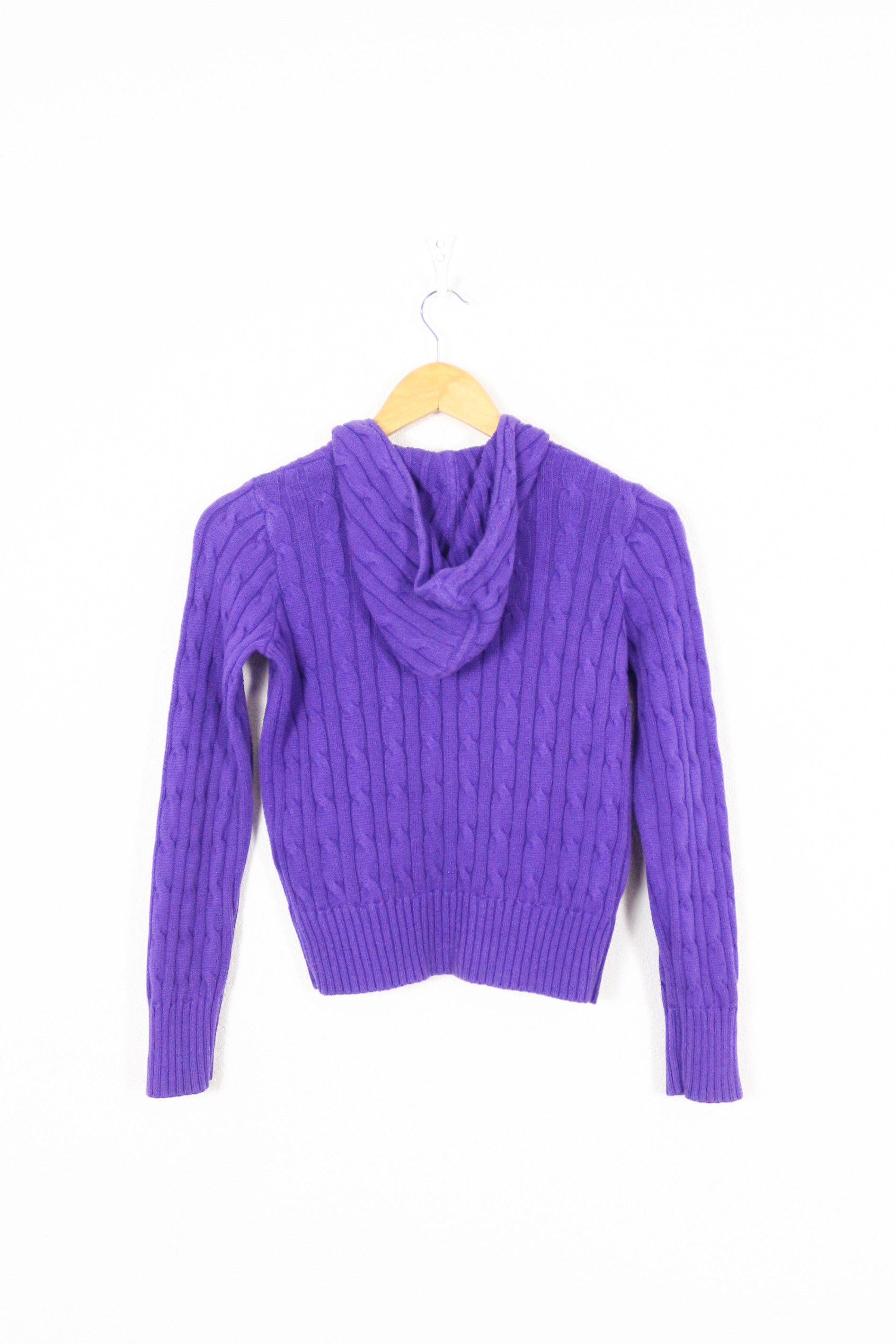 Polo Ralph Lauren Polo Ralph Lauren Pony Logo Cable Knit Hoodie Y2K Style Size S / US 4 / IT 40 - 4 Thumbnail