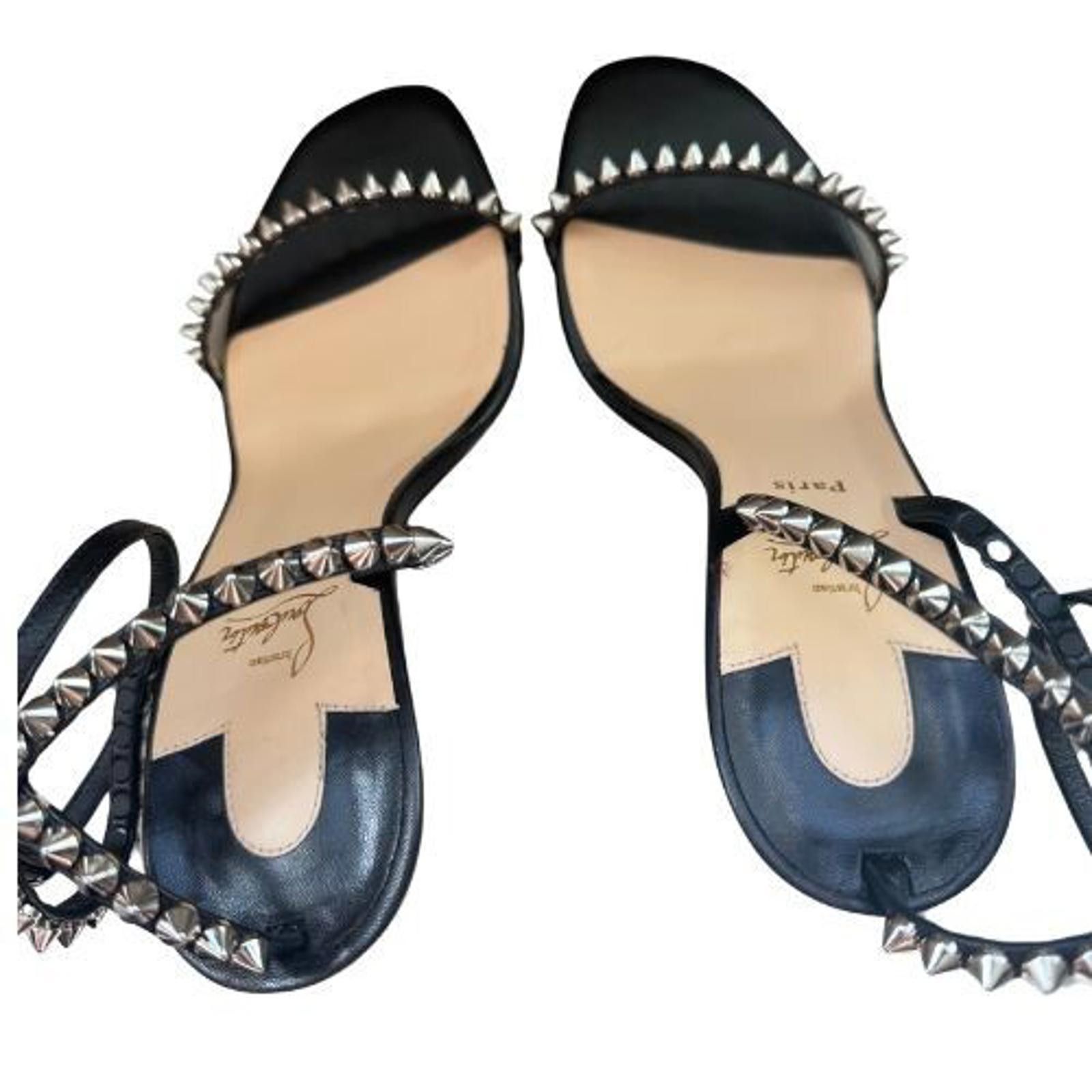 Christian Louboutin Christian Louboutin So Me 100mm Strappy Sandals – Size 37.5 Size US 7.5 / IT 37.5 - 3 Thumbnail