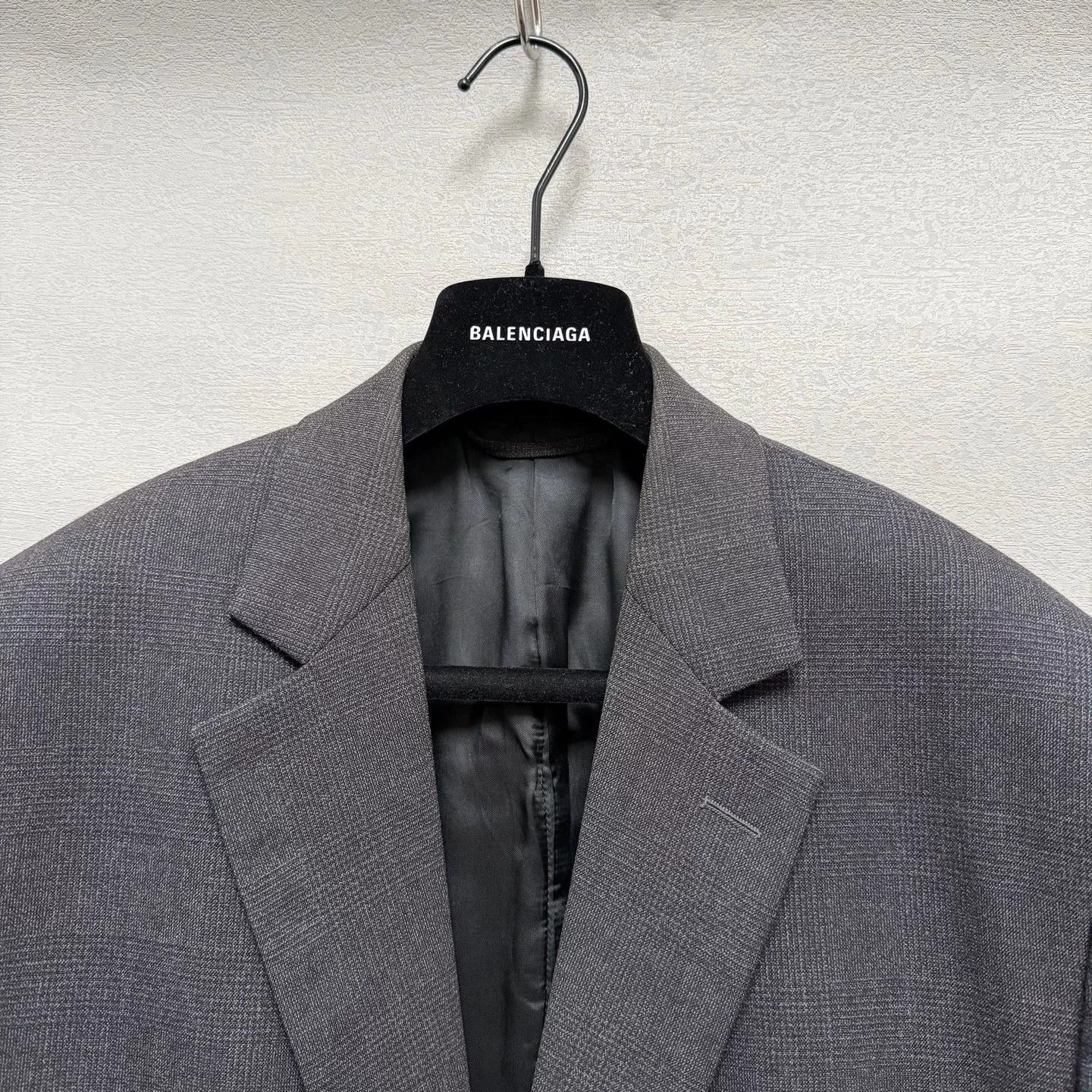 Balenciaga Balenciaga Thin Stripe Square Shoulder Suit Deep Gray 44 Size 44R - 2 Thumbnail