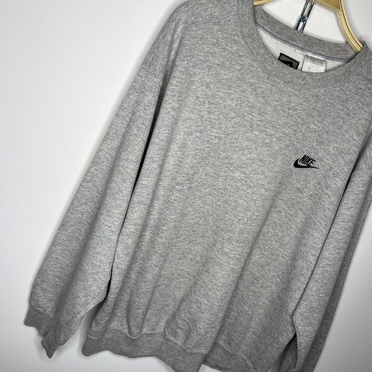 Nike × Vintage Vintage Nike Sweatshirt Crewneck Swoosh Grey Logo 90s Size US M / EU 48-50 / 2 - 3 Thumbnail