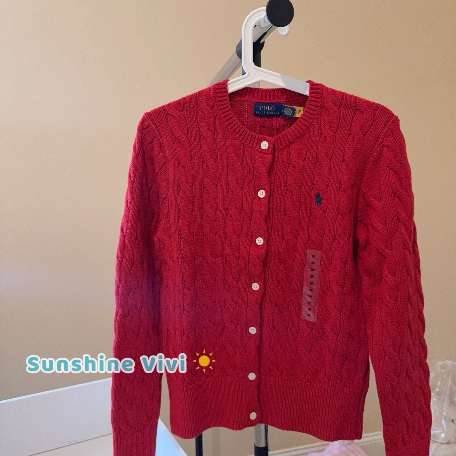 Ralph Lauren NEW Ralph Lauren woman Cotton Cable Knit Cardigan Sweater Size M / US 6-8 / IT 42-44 - 1 Thumbnail