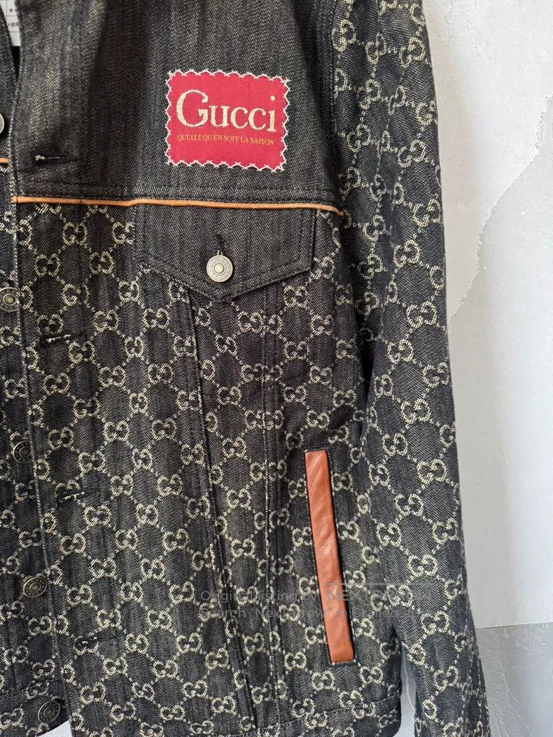 Gucci Gucci Red-labeled brown full-print denim jacket Size US S / EU 44-46 / 1 - 4 Thumbnail