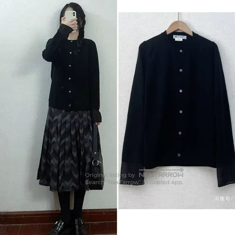 Comme des Garcons Comme des Garcons Wool and black tulle combination design Size M / US 6-8 / IT 42-44 - 2 Thumbnail