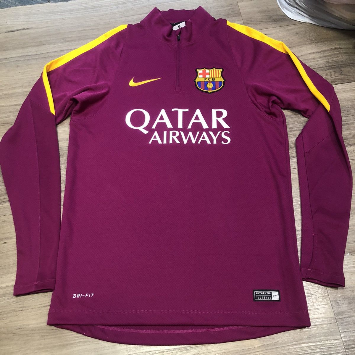 image of F C Barcelona x Soccer Jersey Barcelona 15/16 1/4Zip Training Sweater, Men's (Size Small)