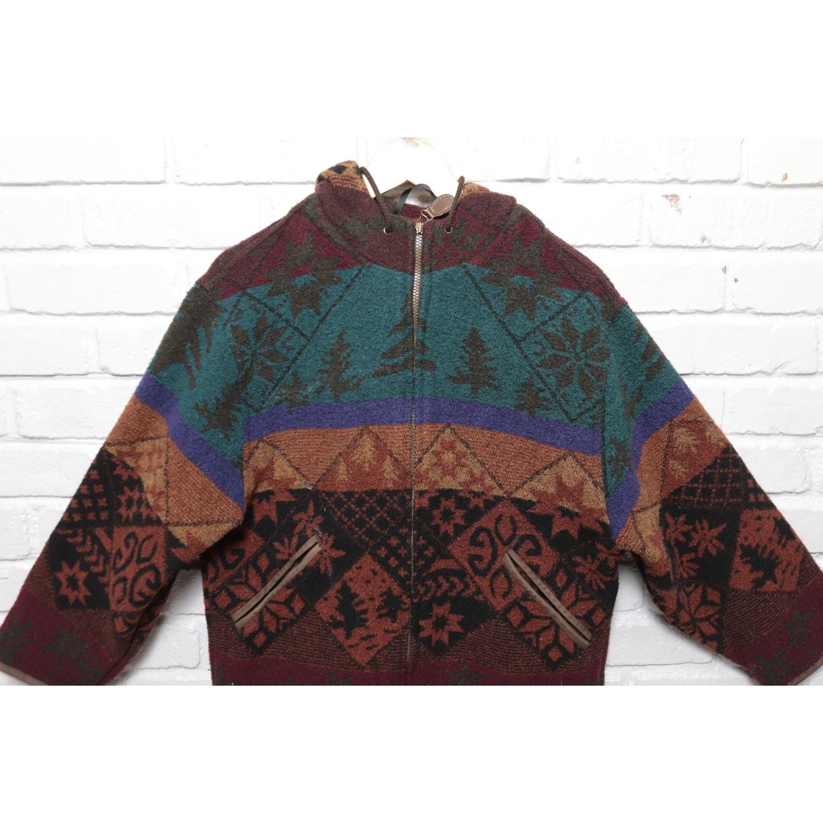 Vintage LL Bean Vintage Jacket Womens Small 90s Wool Blend Nordic Size S / US 4 / IT 40 - 2 Thumbnail
