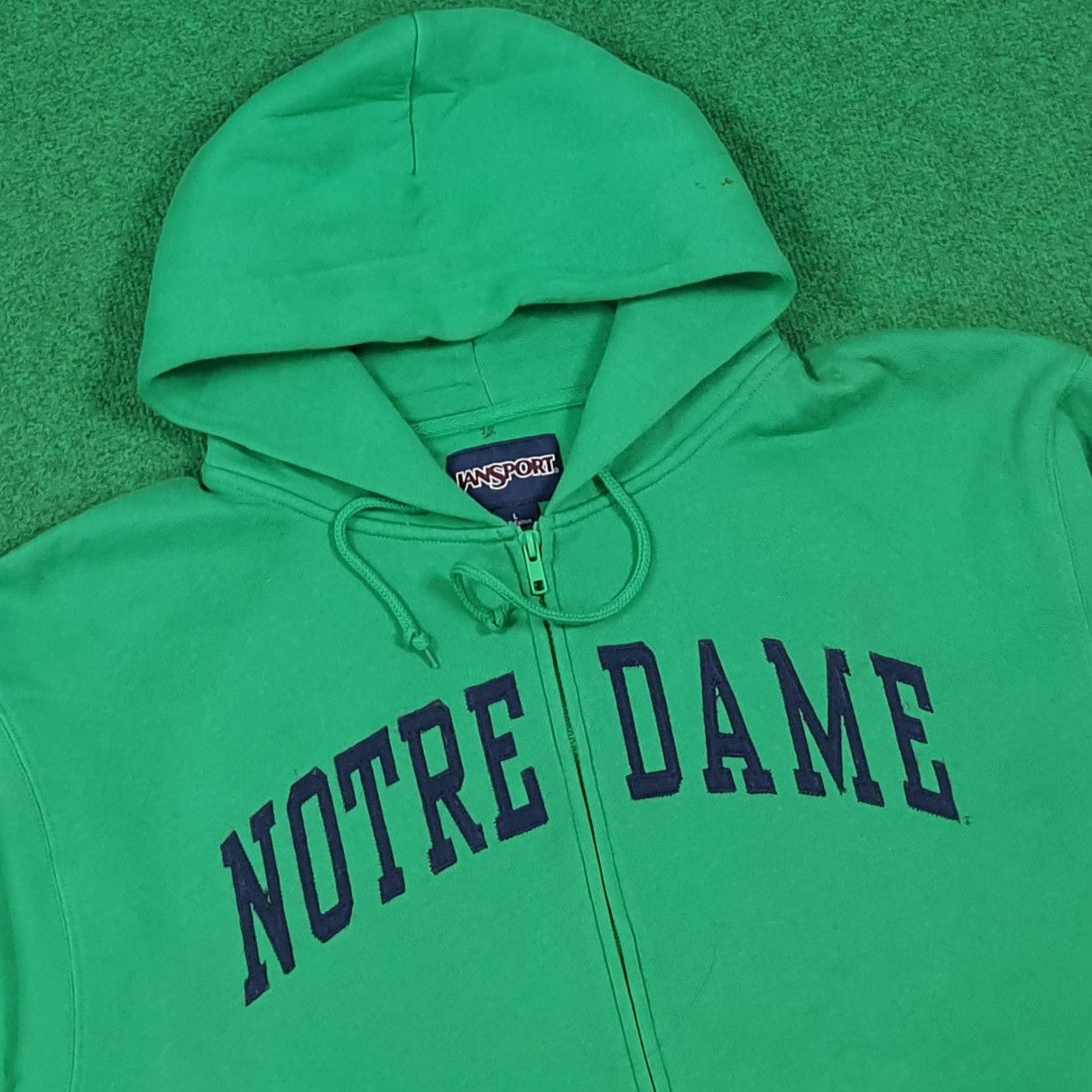 Jansport Vintage University of Notre Dame Zip Up Hoodie C287N28 Size US L / EU 52-54 / 3 - 2 Thumbnail