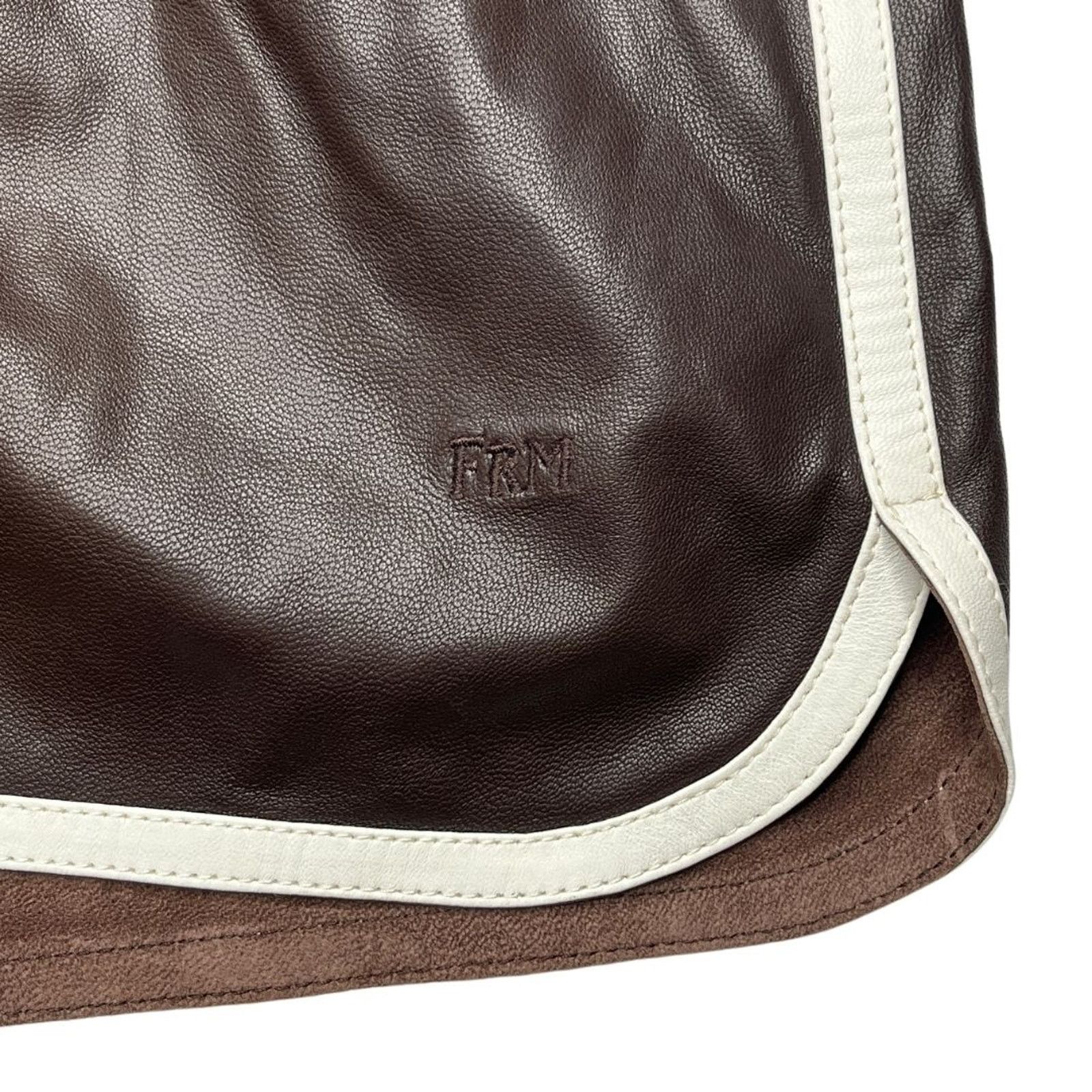 9-49 FRAME Men's Gym Shorts 100% Lamb Leather Brown XL