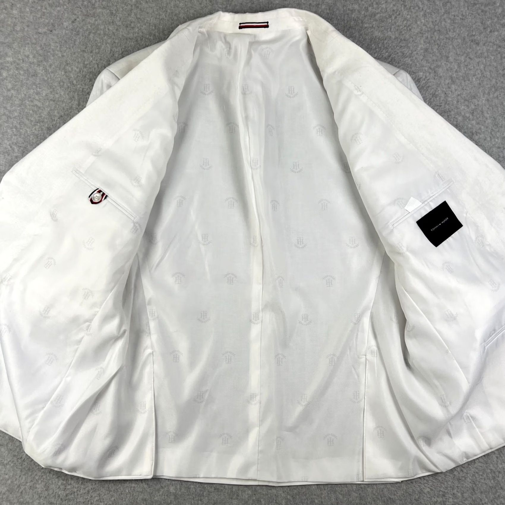 Tommy Hilfiger Tommy Hilfiger White Linen Conrad Sport Coat Blazer 46S Mens Jacket NWT Size 46R - 3 Thumbnail