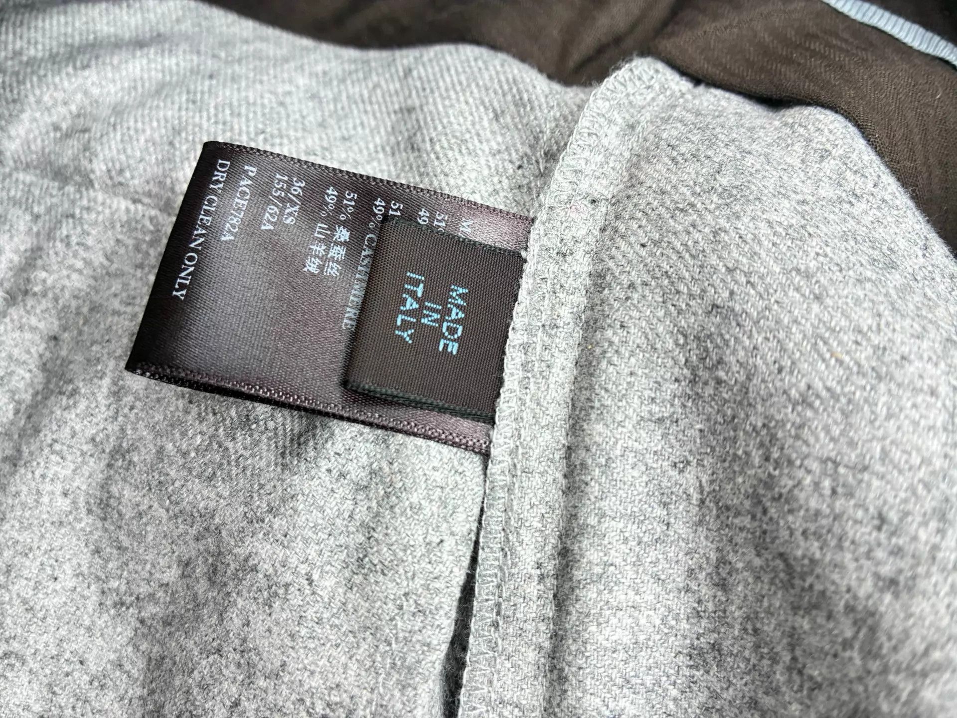 Colombo COLOMBO Italian Gray Wool Wide Leg Trousers 36 IT women's Size 25" / US 0 / IT 36 - 6 Thumbnail
