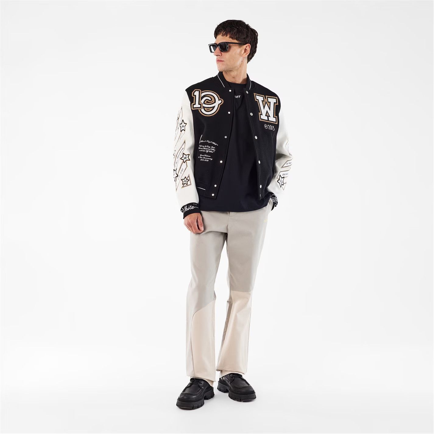 Off-White o1g2r1mq0226 Slim Fit Trousers In Beige/Grey Size US 36 / EU 52 - 6 Thumbnail