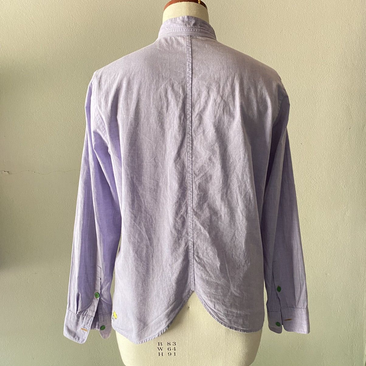 Frapbois FRAPBOIS Bright Lavender Mandarin Collar Button-Up Shirt Size M / US 6-8 / IT 42-44 - 22 Thumbnail