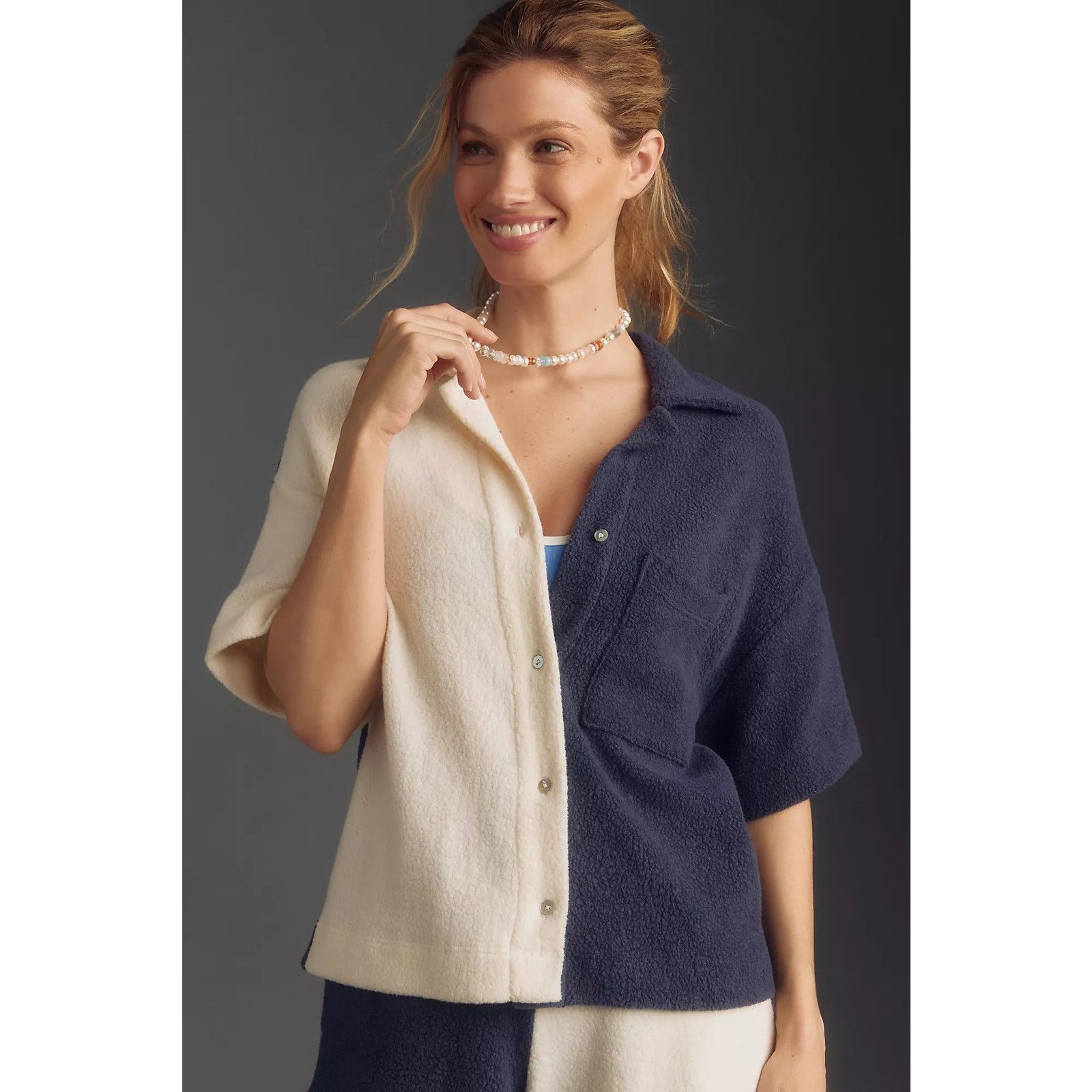 Anthropologie $138 New Sundry Anthropologie Sherpa Button Down shirt - XS Size XS / US 0-2 / IT 36-38 - 1 Thumbnail