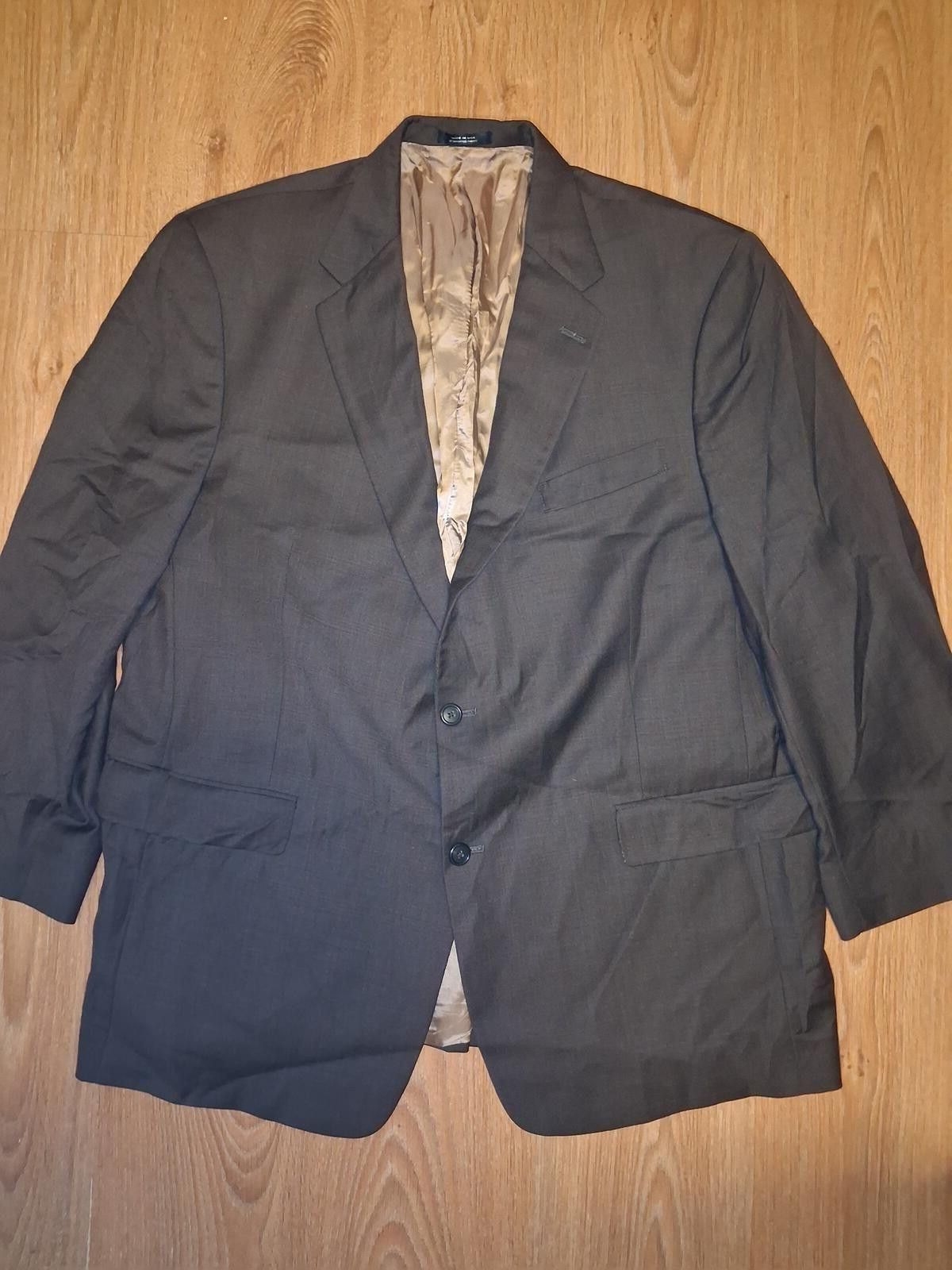 Hart Schaffner Marx Hart Schaffner Marx Sport Coat Mens 48R Brown Glen Plaid Size 48R - 1 Thumbnail